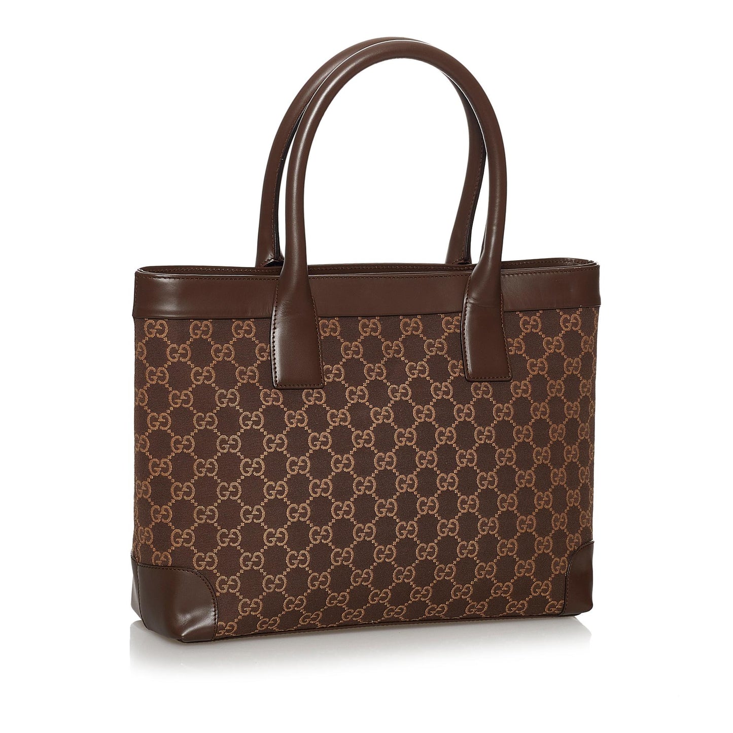 Gucci GG SHG Canvas Brown Satchel Bag 7