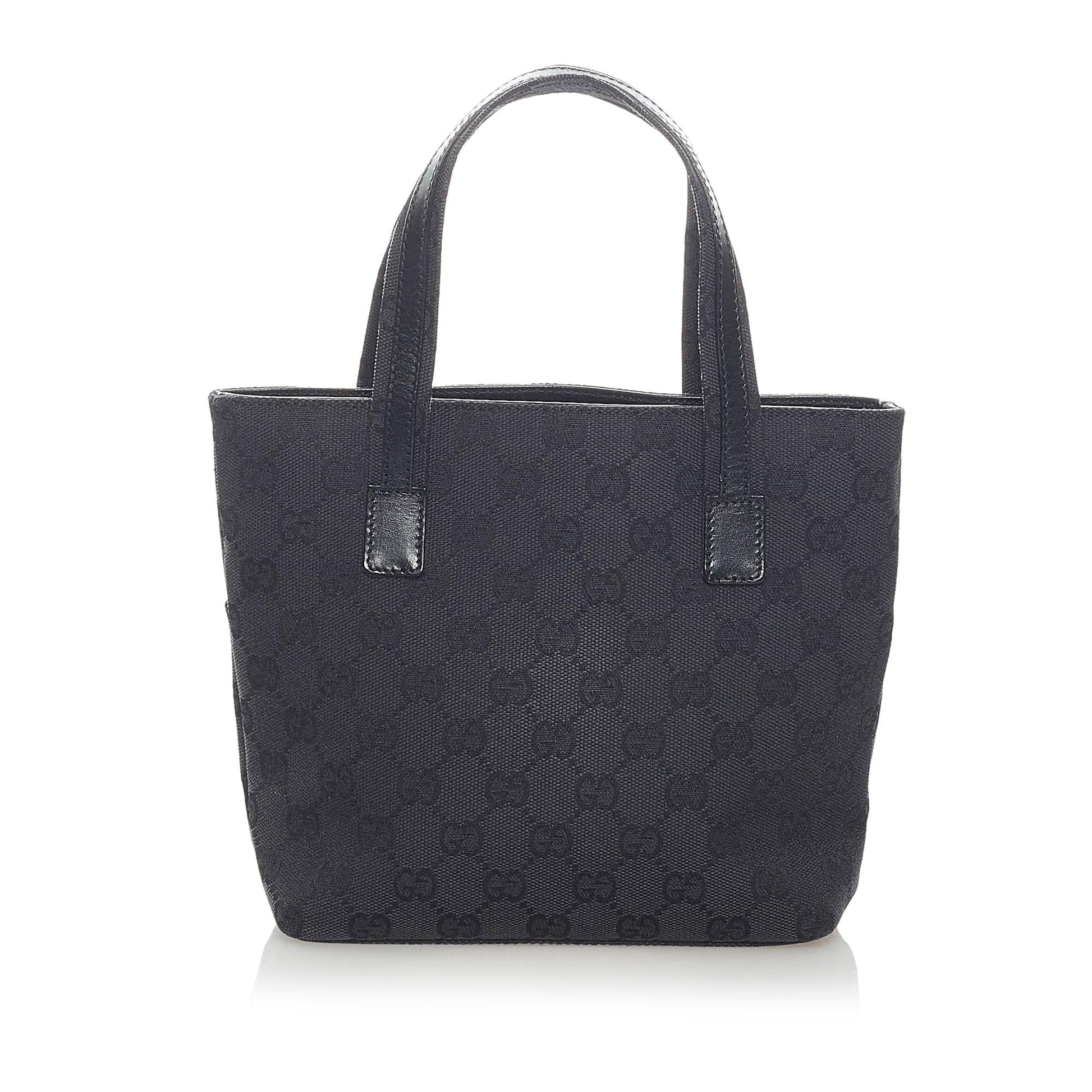 Gucci GG SHG Canvas Black Satchel Bag 4