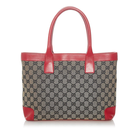 Gucci GG SHG Canvas Brown Pink Satchel Bag