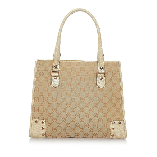 Gucci GG SHG Canvas Brown Satchel Bag 9