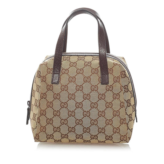 Gucci GG SHG Canvas Brown Satchel Bag 11