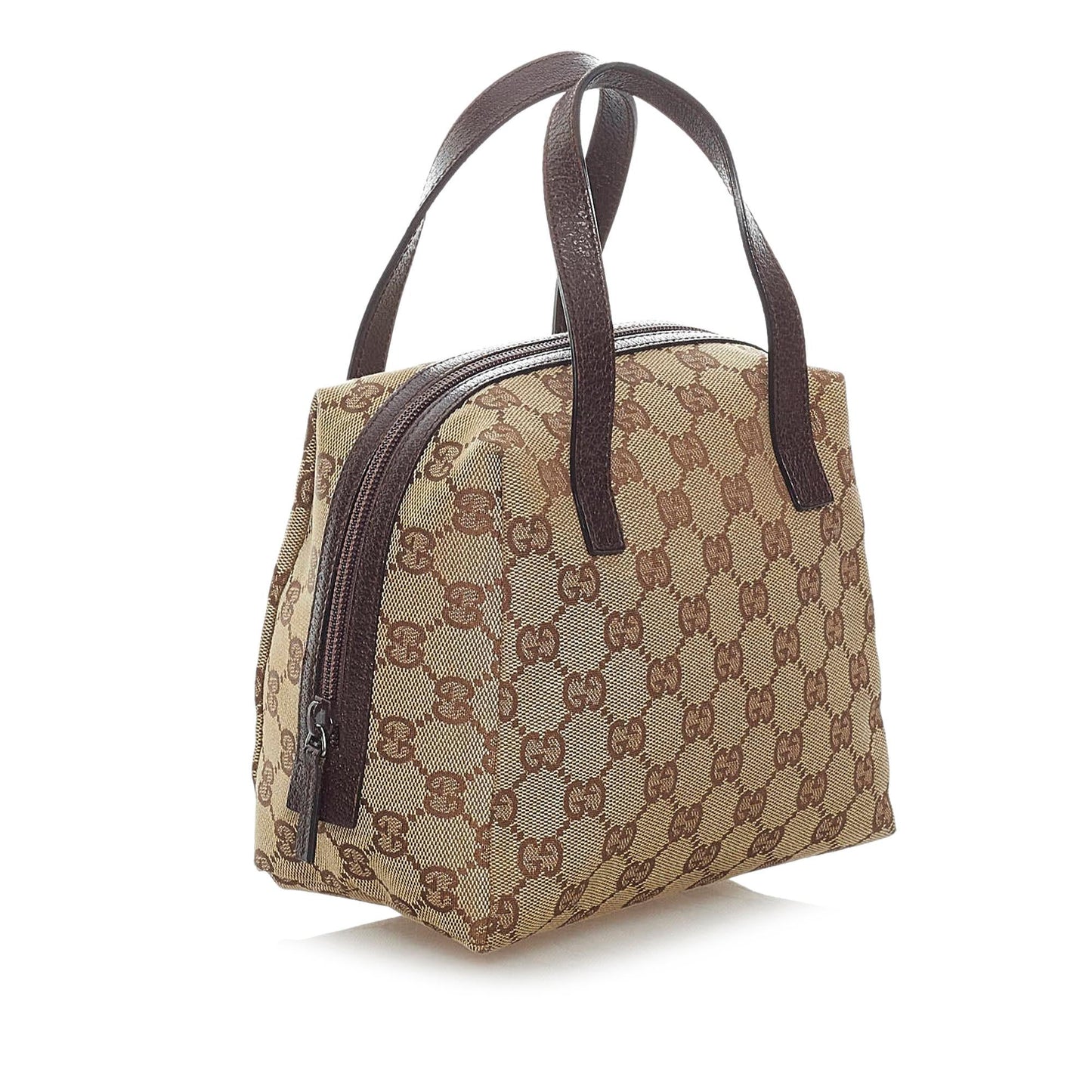 Gucci GG SHG Canvas Brown Satchel Bag 11