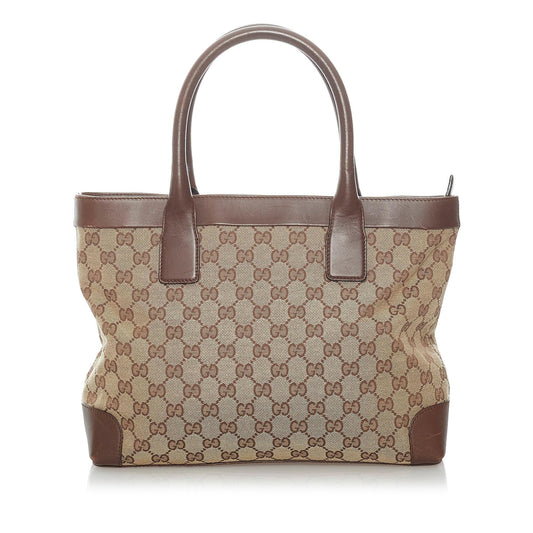 Gucci GG SHG Canvas Brown Satchel Bag 10