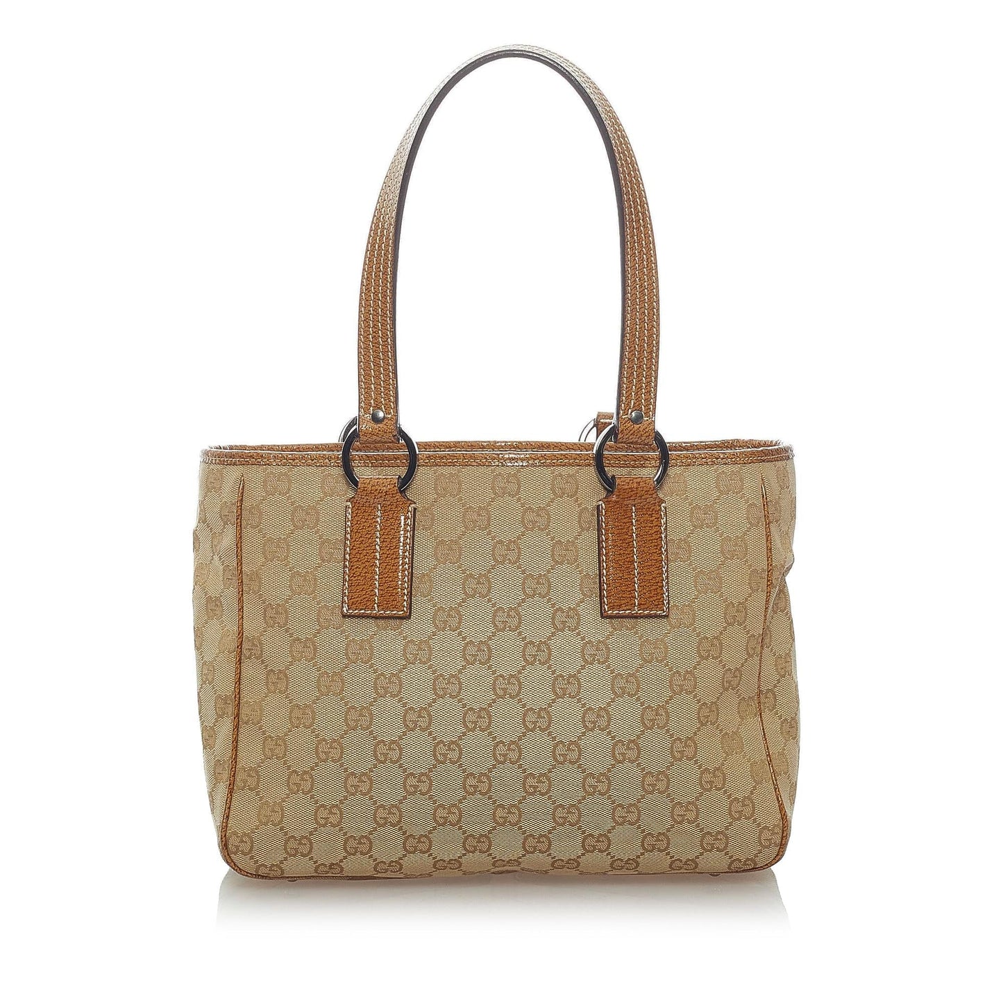 Gucci GG SHG Canvas Brown Satchel Bag 3