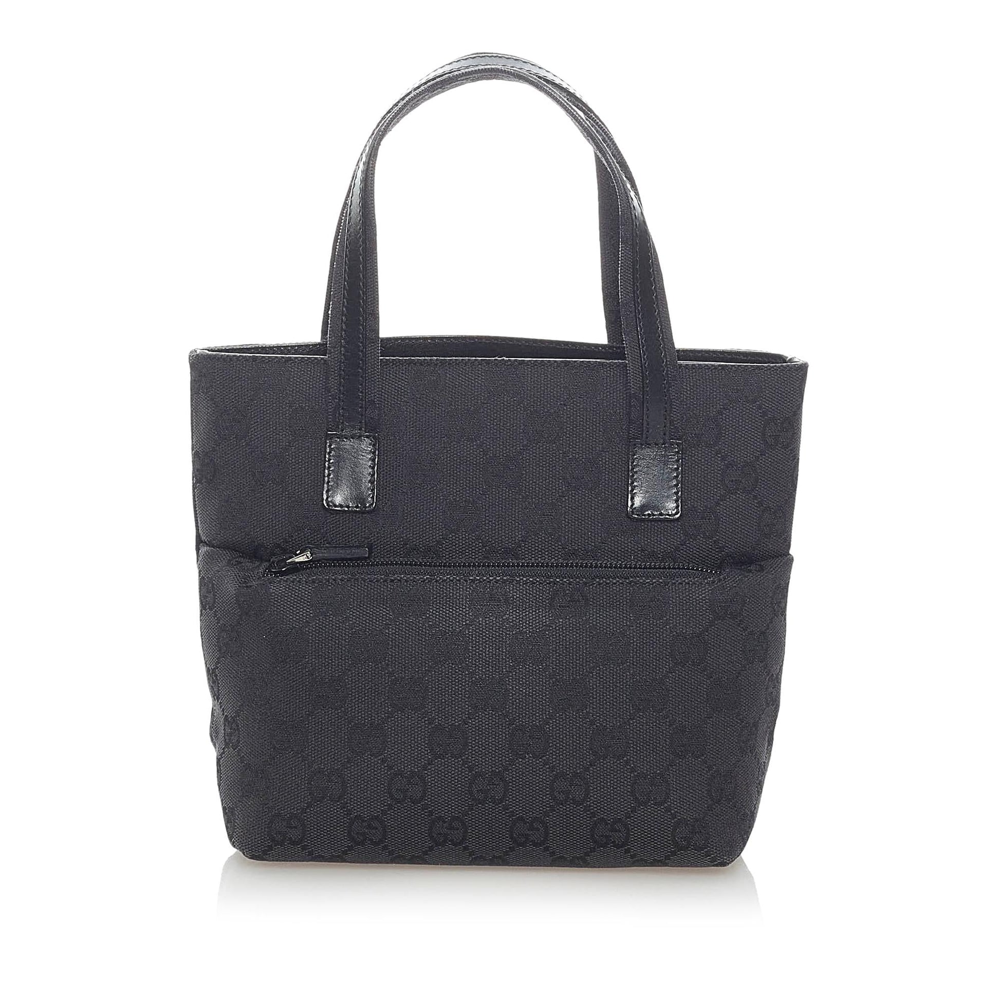 Gucci GG SHG Canvas Black Satchel Bag