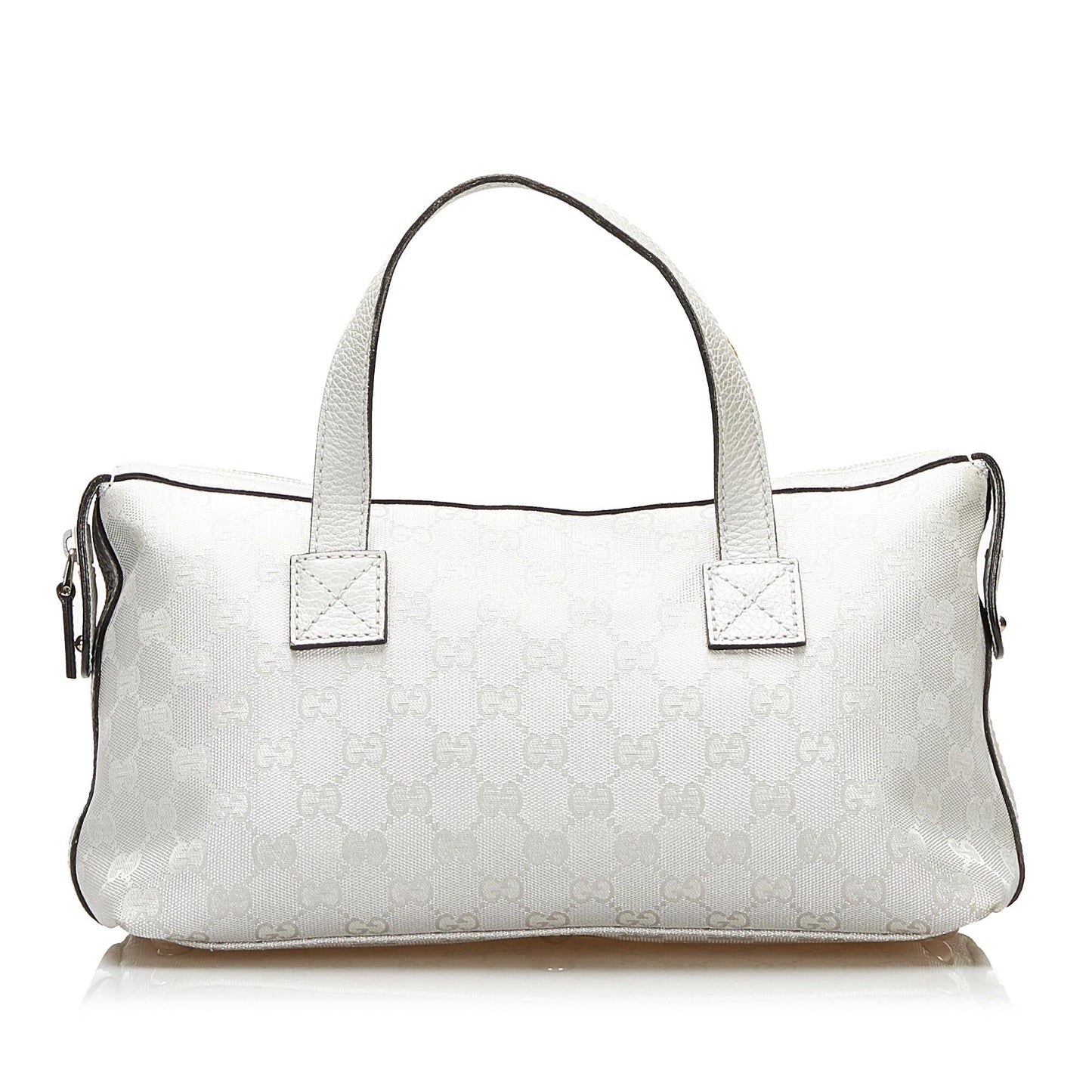 Gucci GG SHG Canvas White Silver Satchel Bag