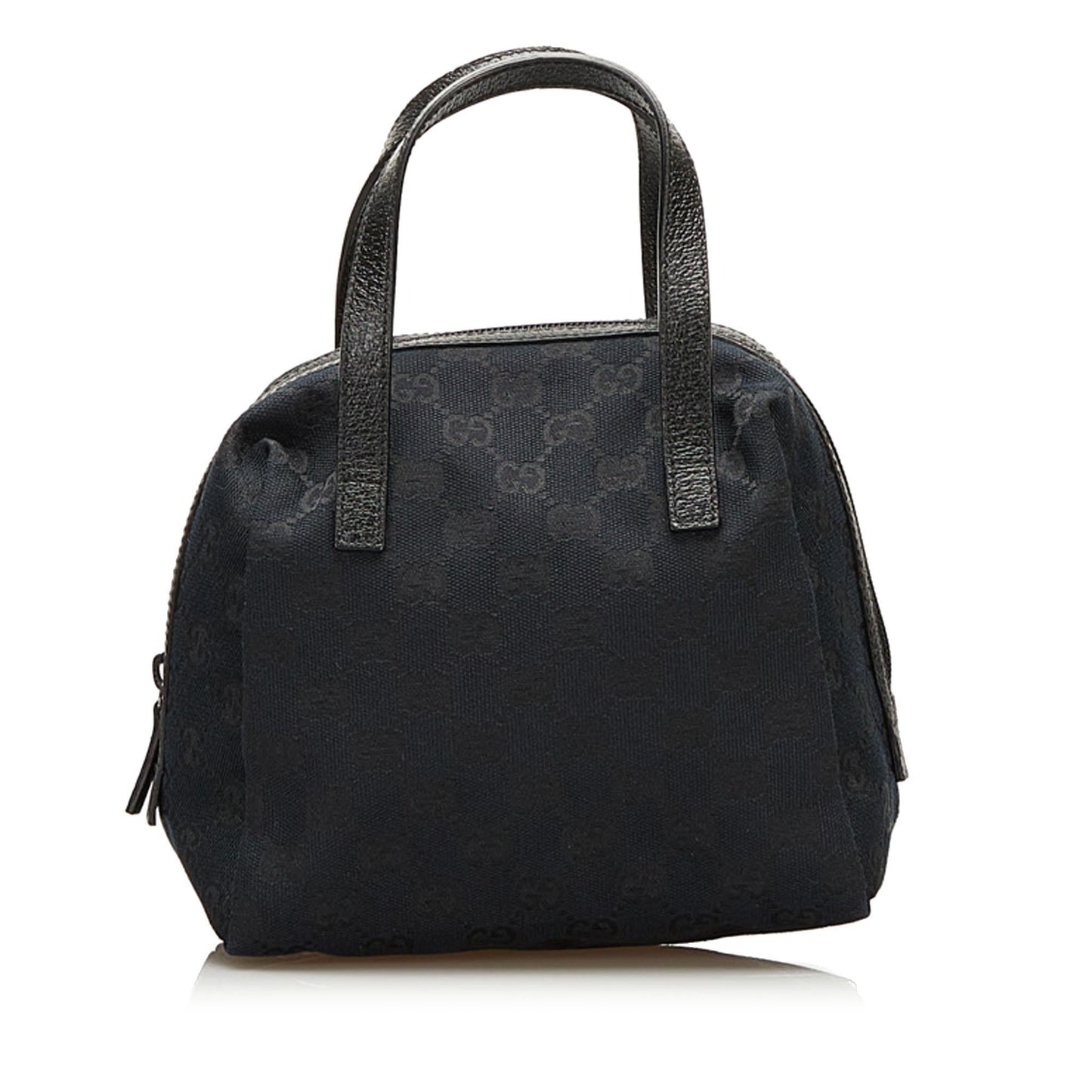 Gucci GG SHG Canvas Black Satchel Bag Handbag Shg