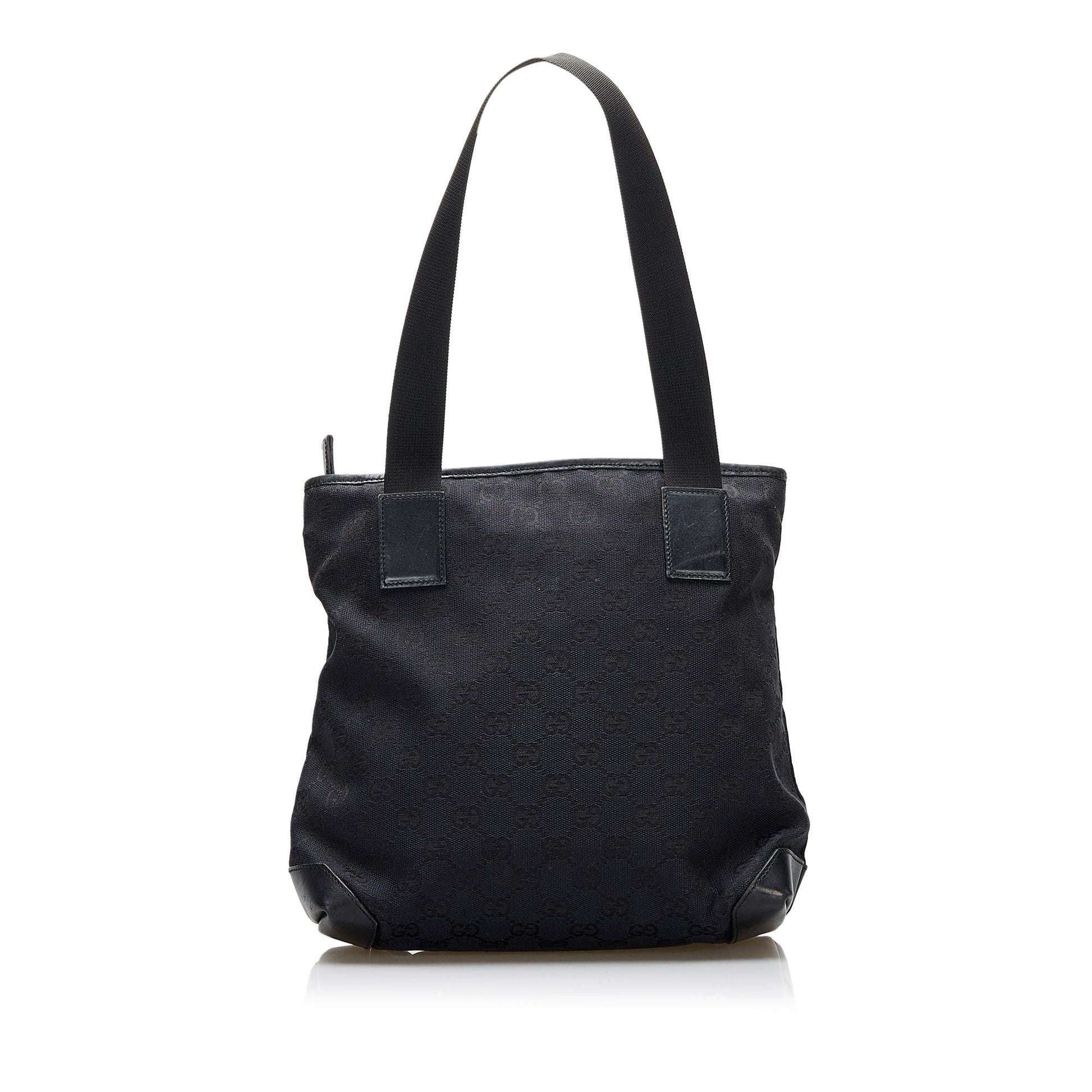 Gucci GG SHG-C7LTka Canvas Black Satchel Bag