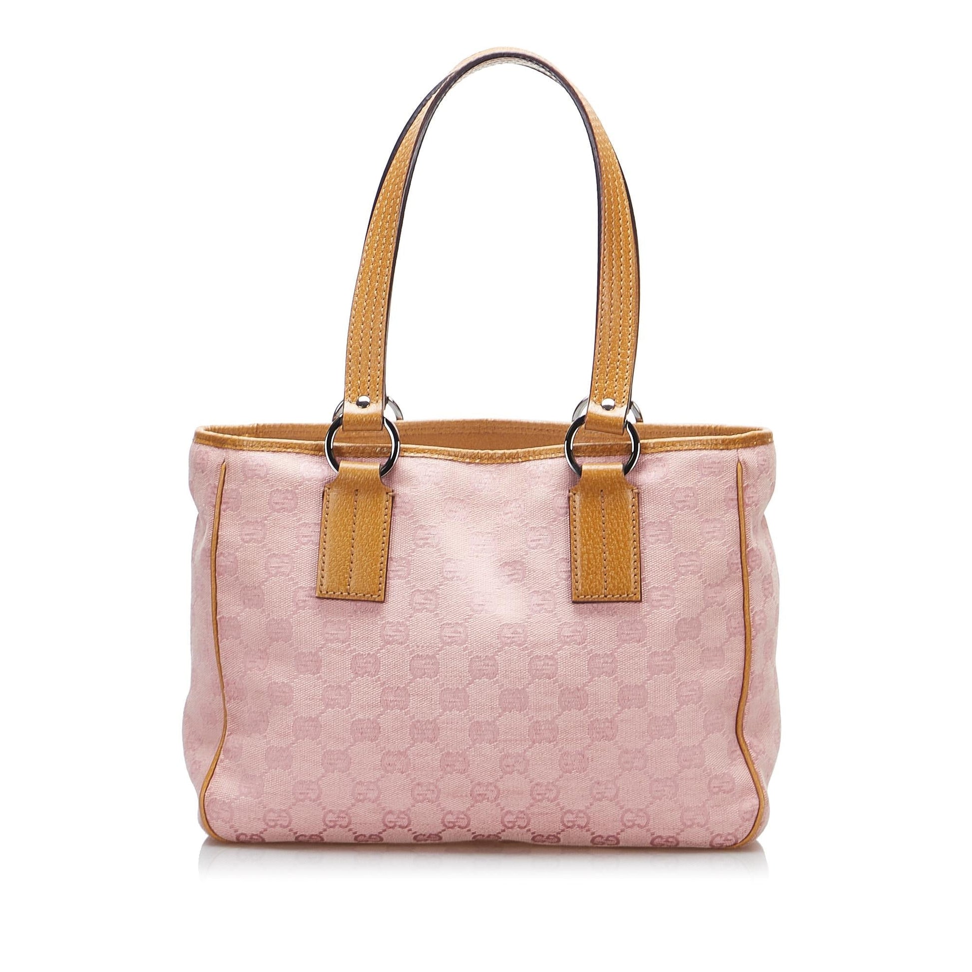 Gucci GG SHG-2J57W9 Canvas Pink Satchel Bag