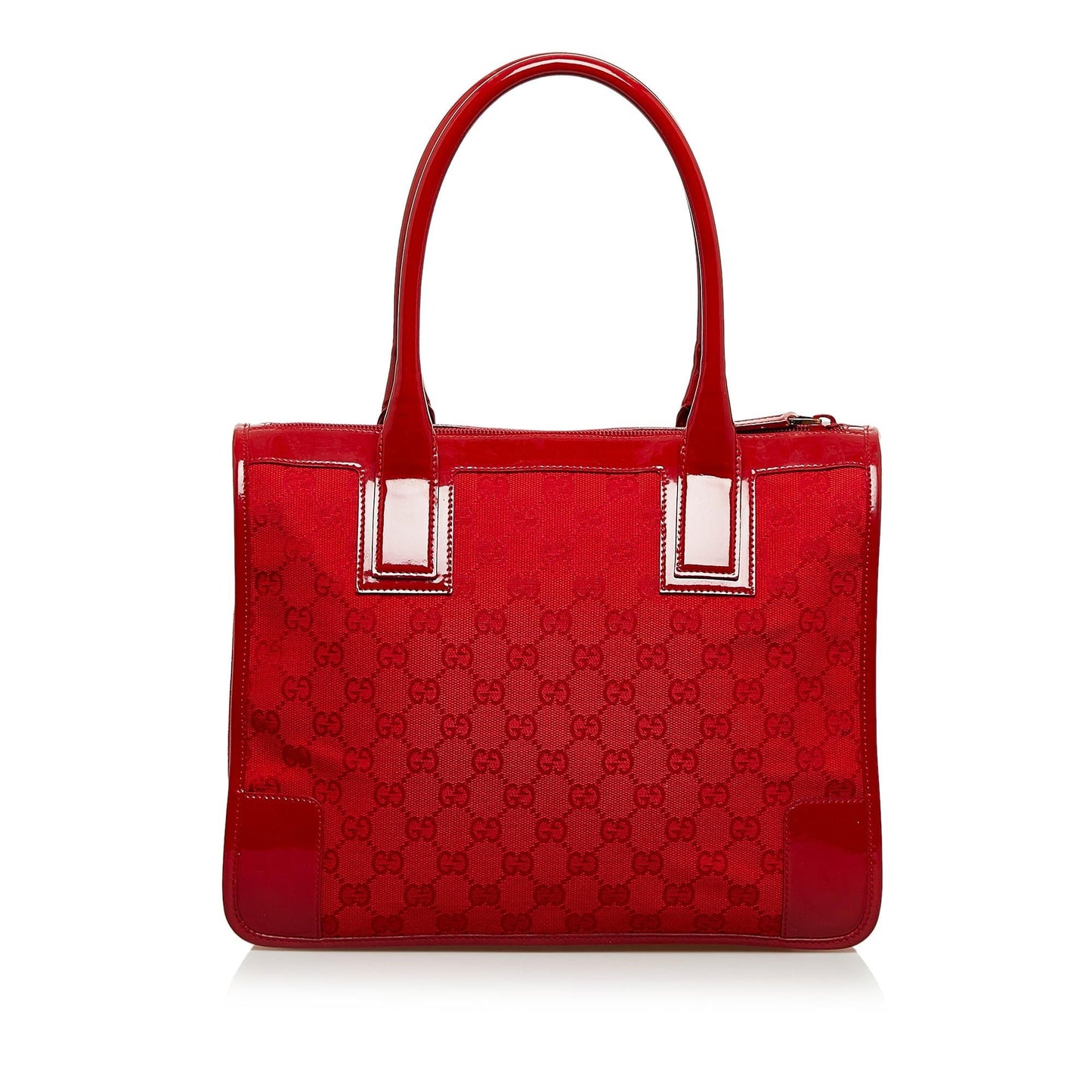 Gucci GG SHG-QIxAhS Canvas Red Satchel Bag