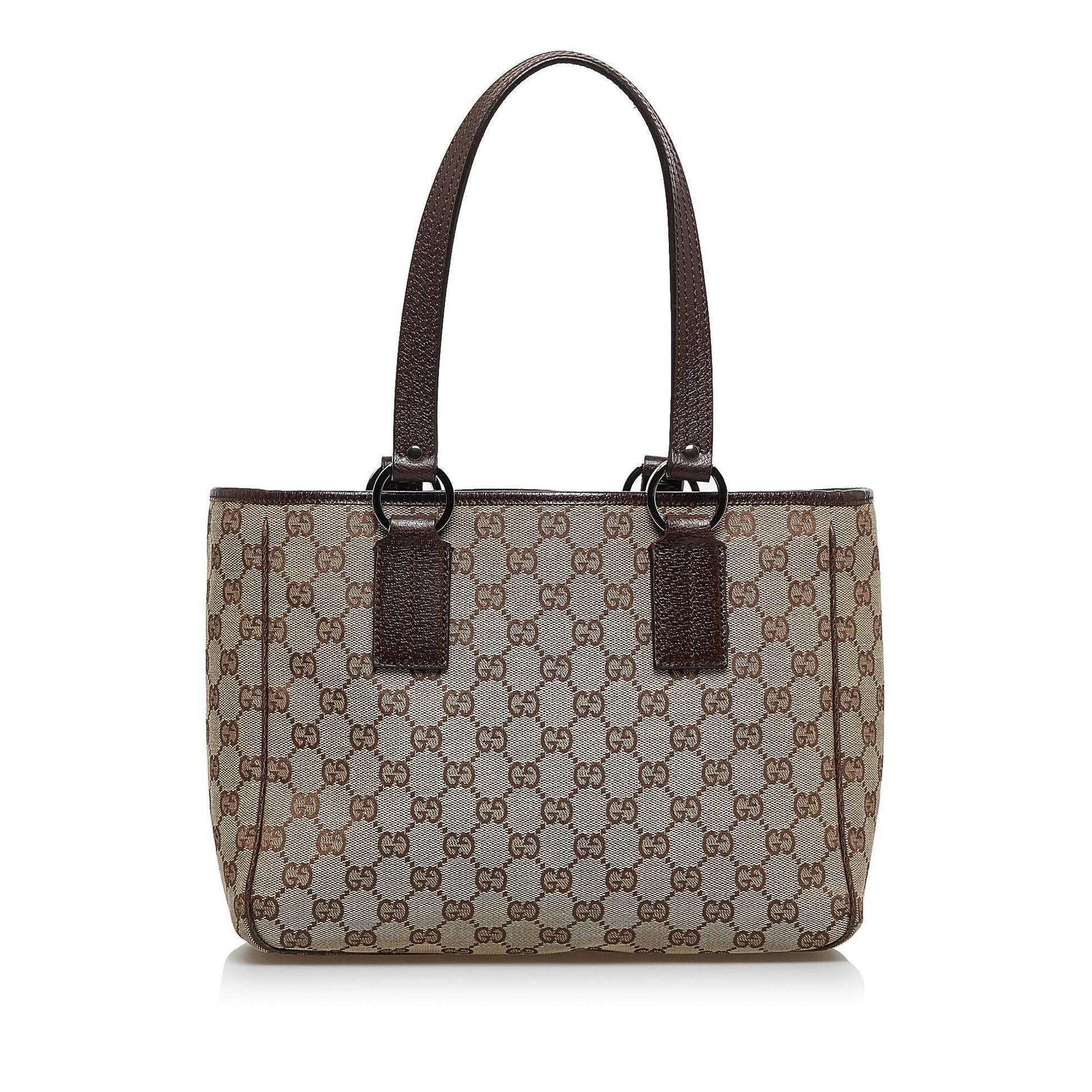 Gucci GG SHG-Vqfm3O Canvas Brown Satchel Bag
