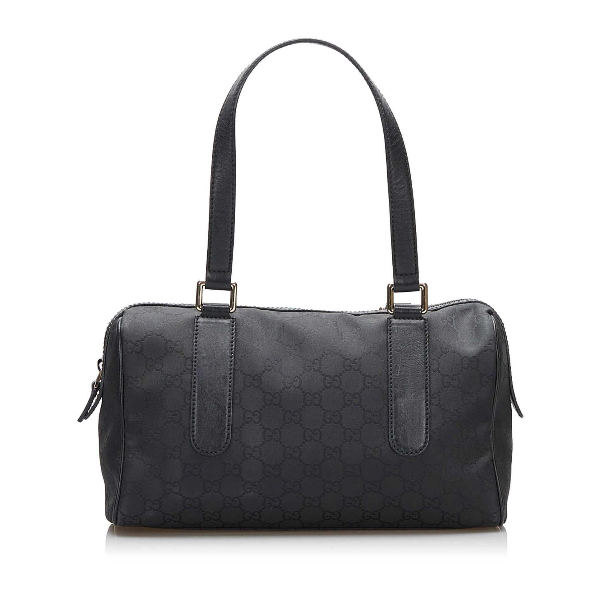 Gucci GG SHG-JhpaJH Canvas Black Satchel Bag