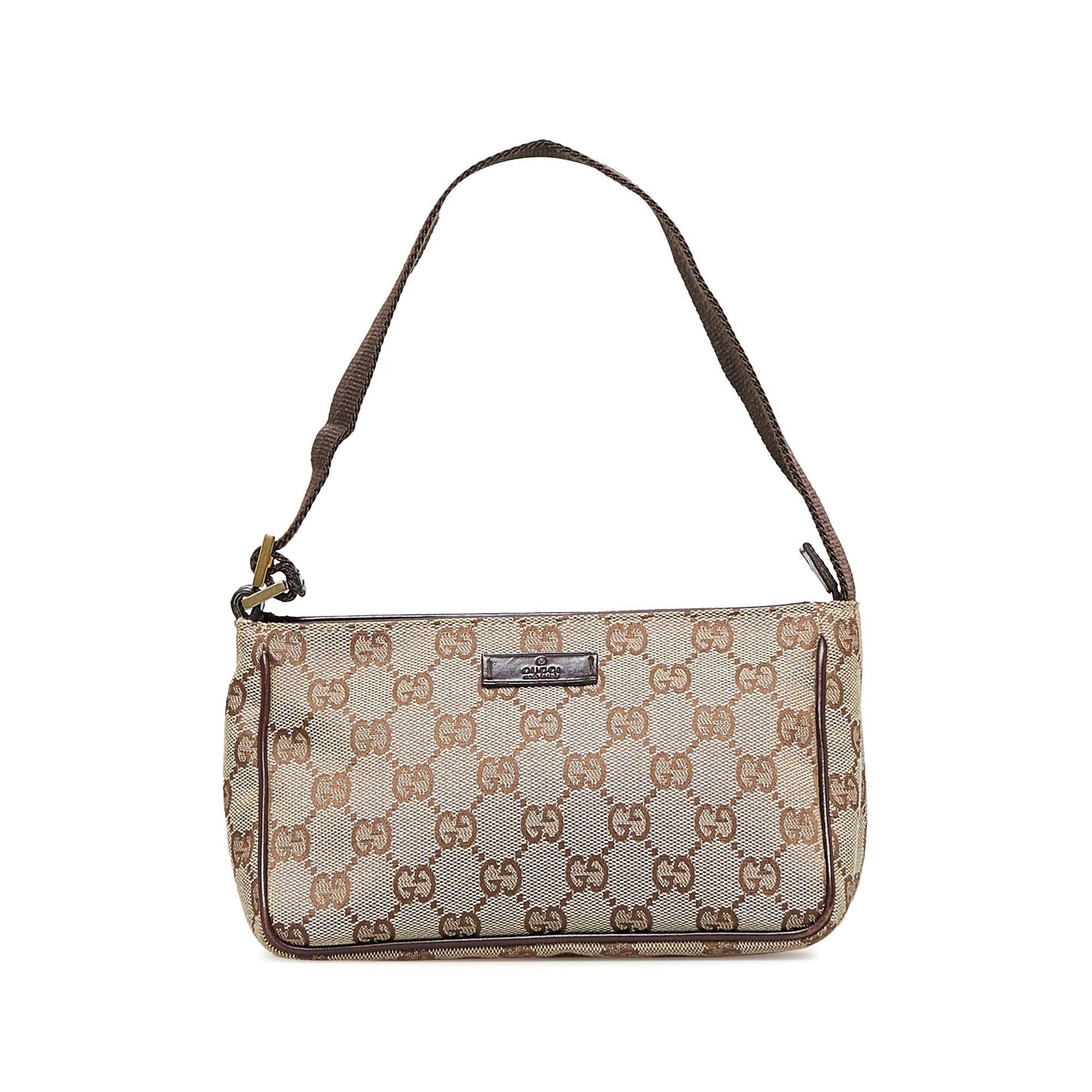Gucci GG SHG-lMPceG Canvas Brown Satchel Bag