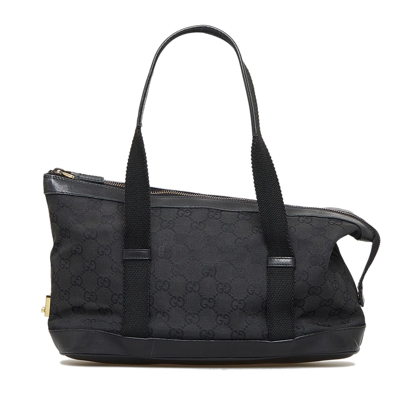 Gucci GG SHG-UuYNHn Canvas Calf Black Satchel Bag