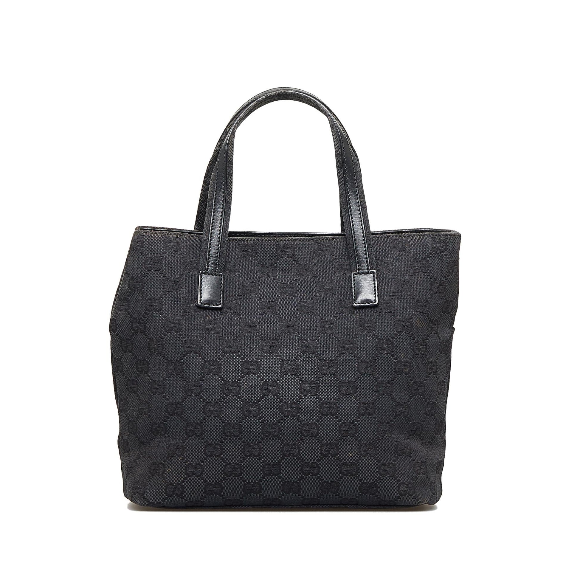Gucci GG SHG-uodAcB Canvas Black Satchel Bag