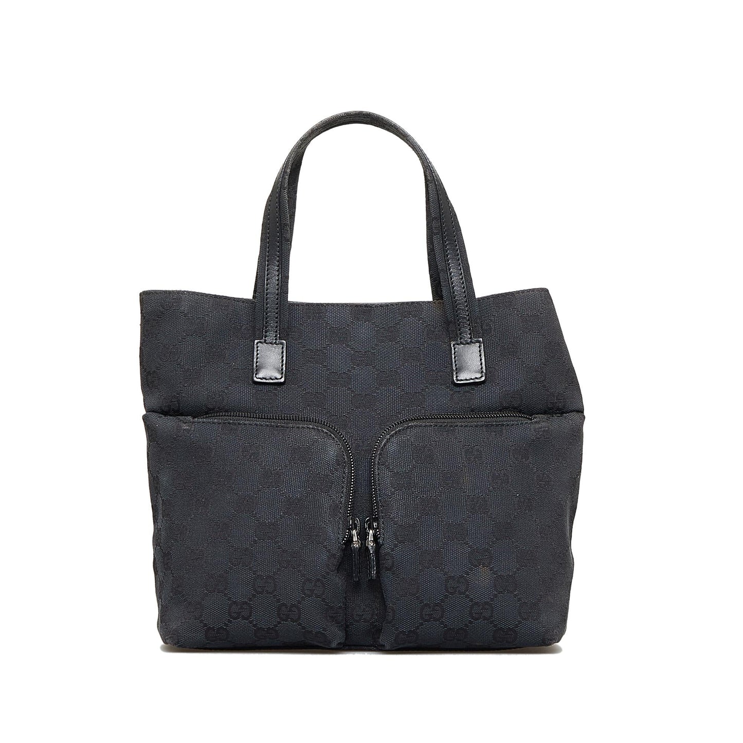 Gucci GG SHG-uodAcB Canvas Black Satchel Bag
