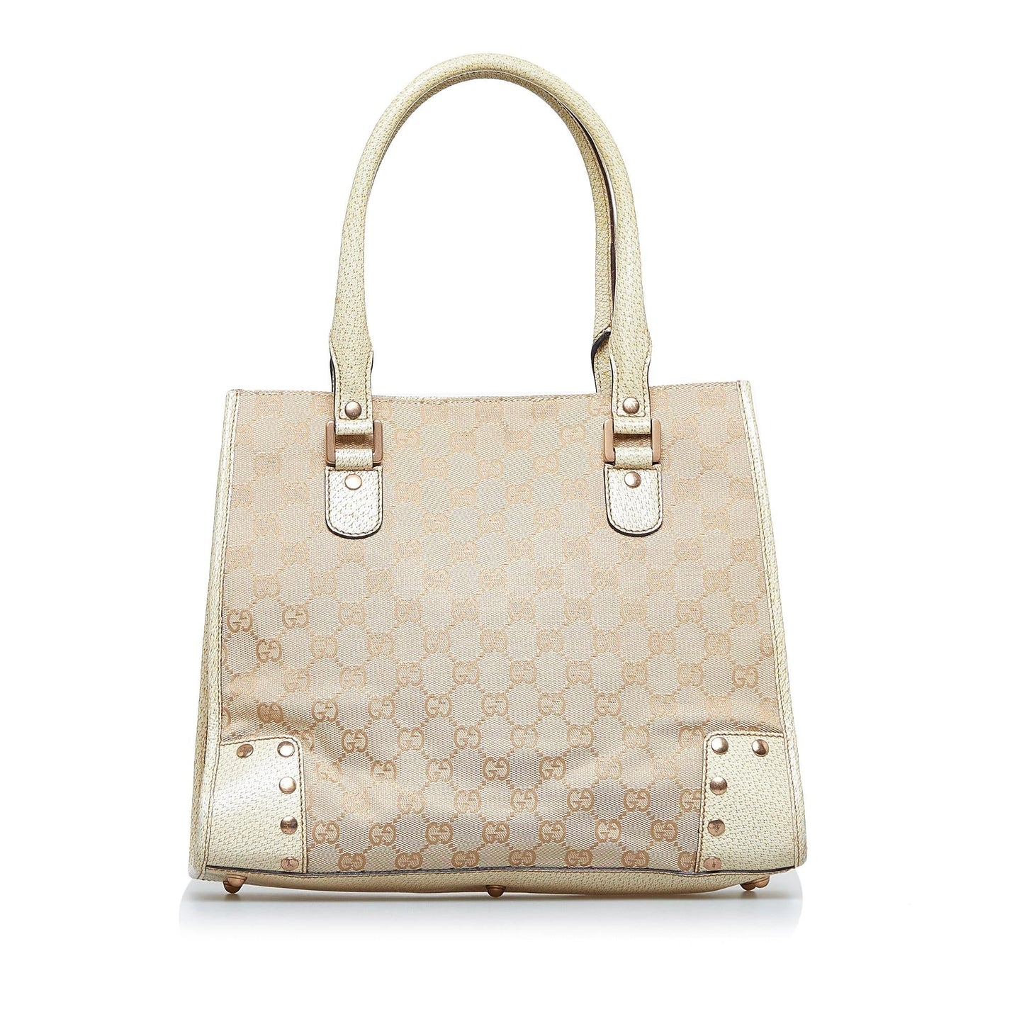Gucci GG SHG-fOgJ1K Canvas Brown Satchel Bag