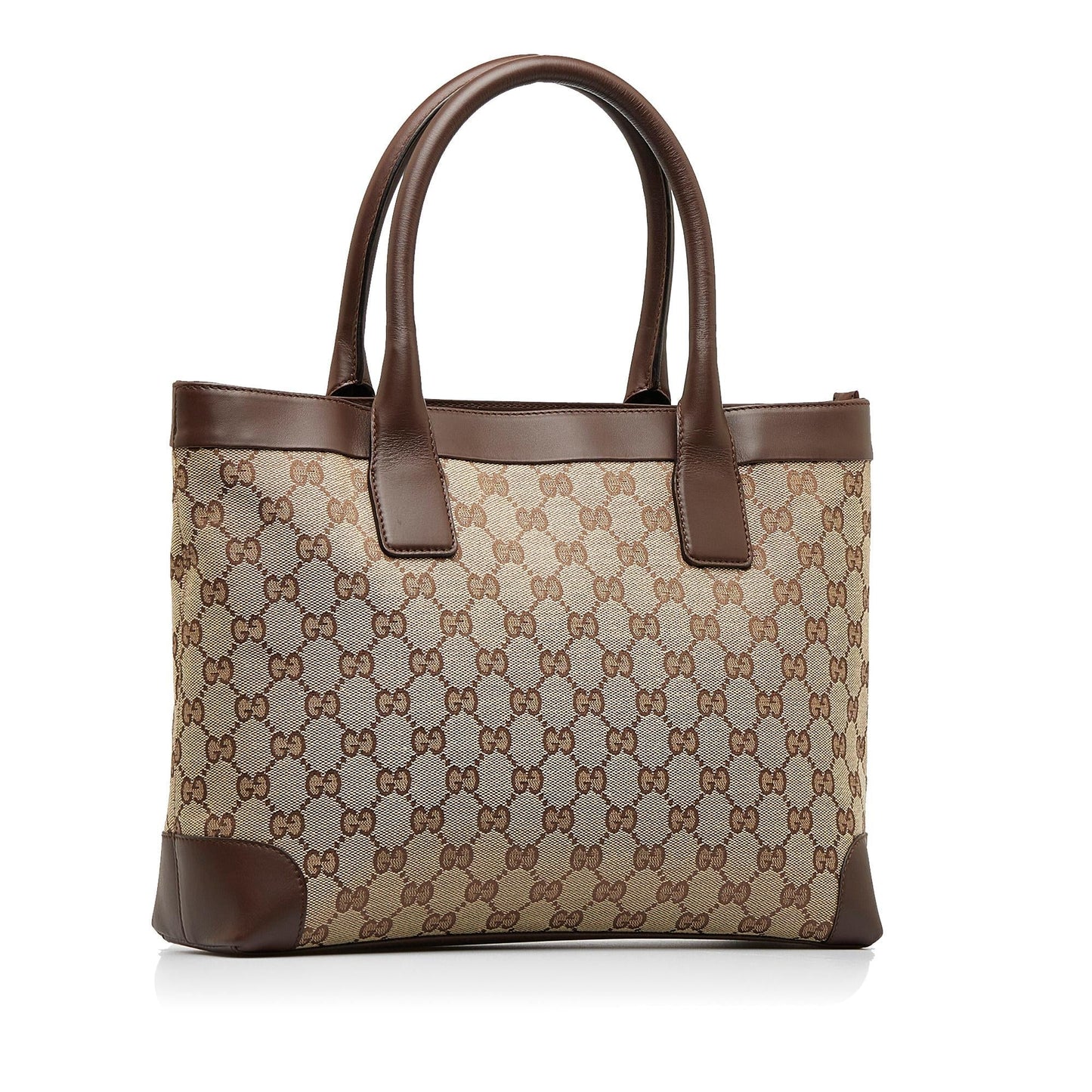 Gucci GG SHG-koKjqV Canvas Brown Satchel Bag