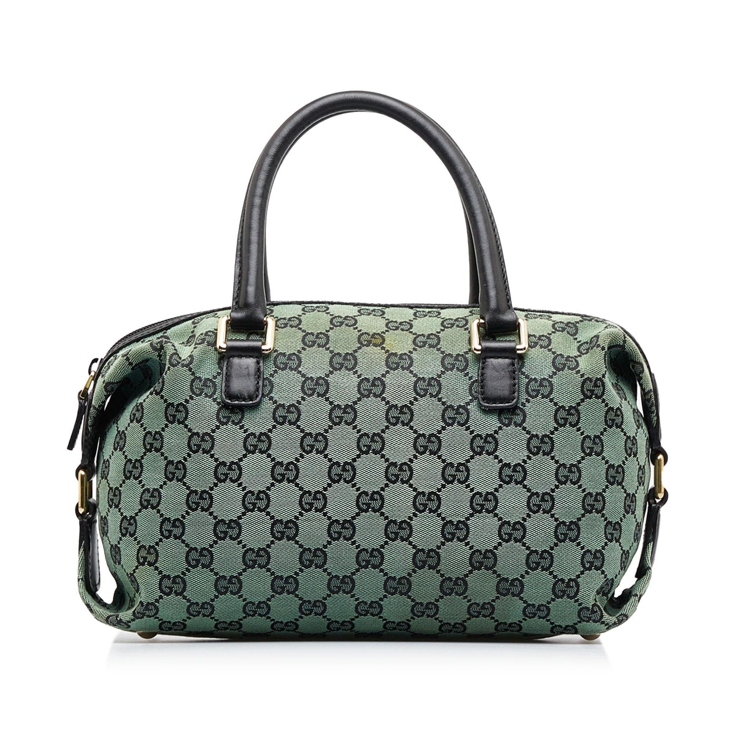 Gucci GG SHG-ZP9KgV Canvas Green Satchel Bag
