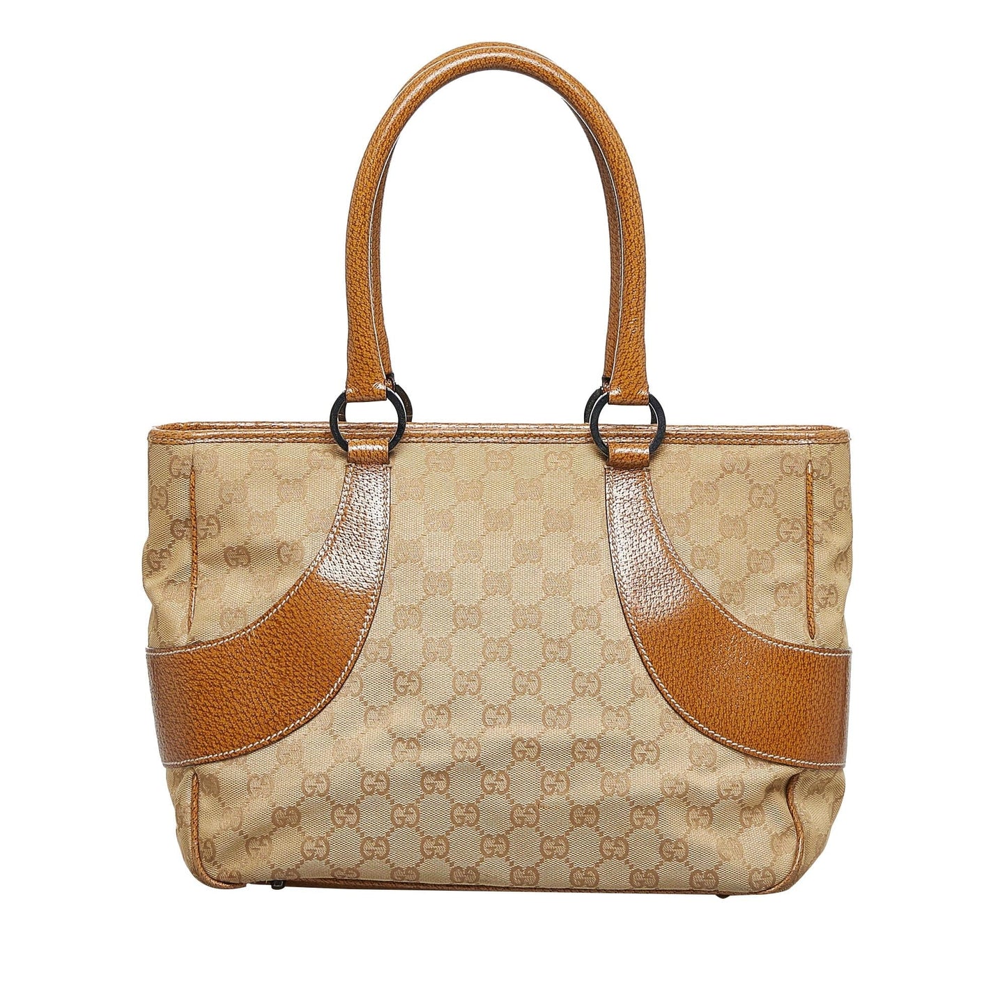Gucci GG SHG-eFpqW6 Canvas Brown Satchel Bag