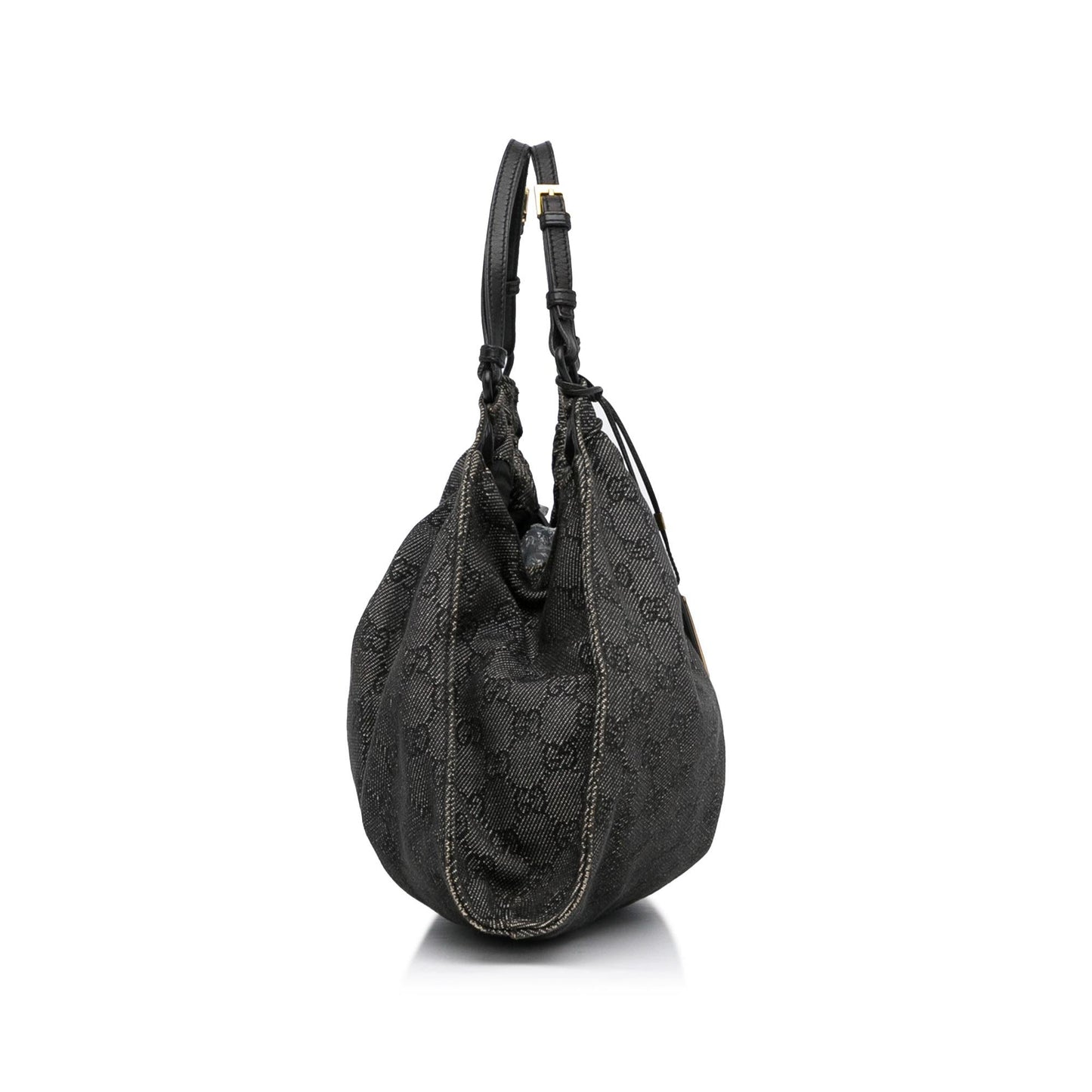 Gucci GG SHG-8J3YZw Canvas Black Satchel Bag
