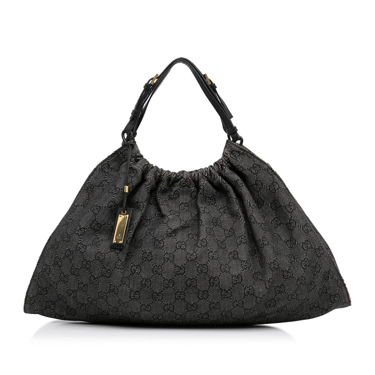 Gucci GG SHG-8J3YZw Canvas Black Satchel Bag