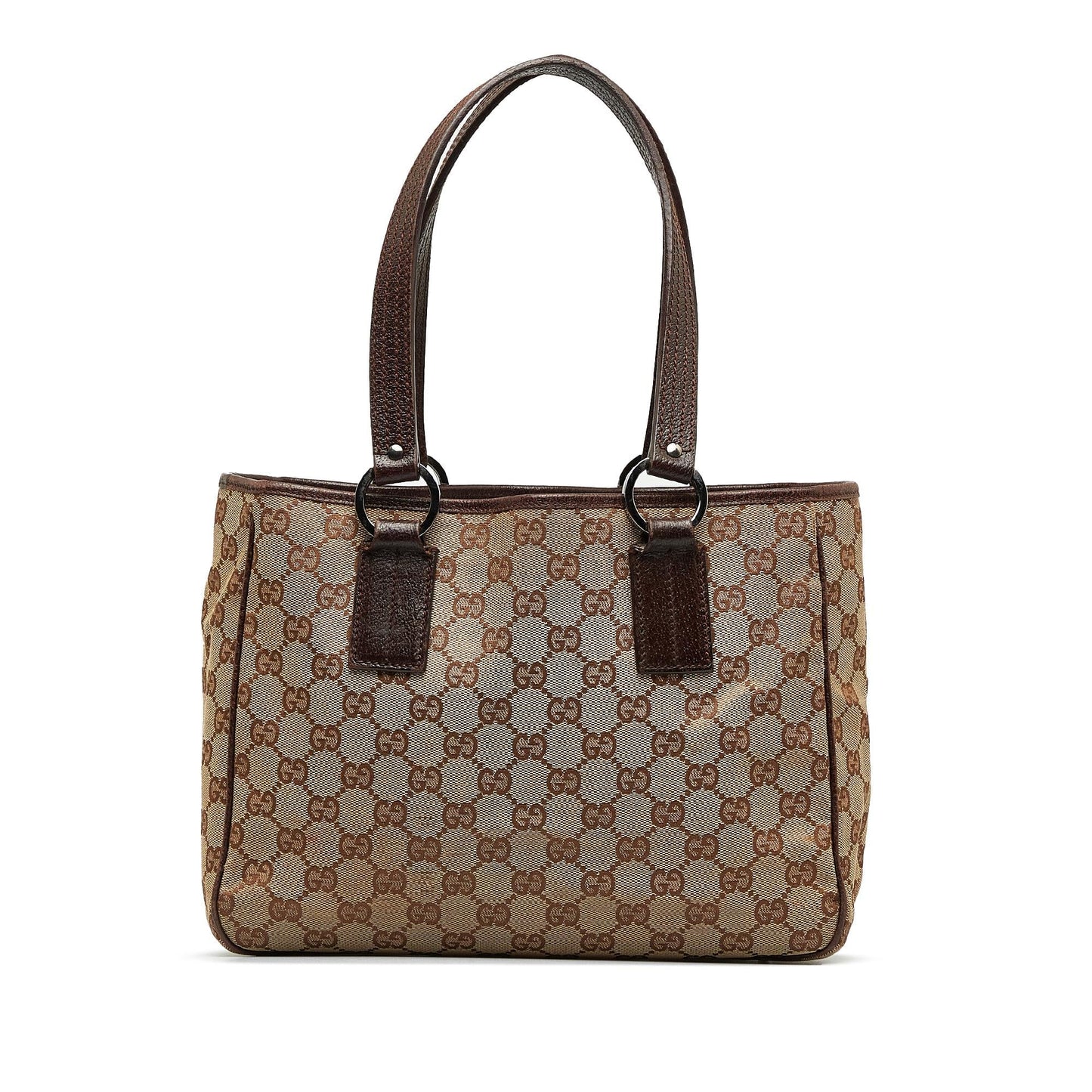 Gucci GG SHG-6FtzUH Canvas Brown Satchel Bag