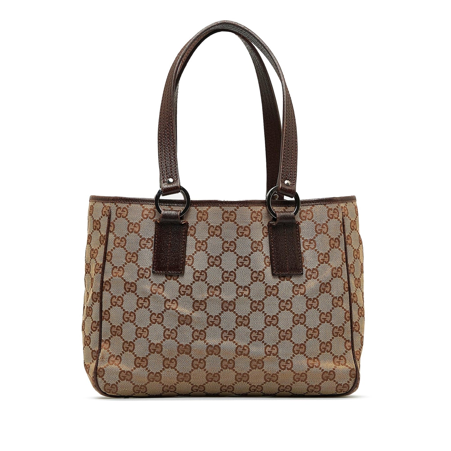 Gucci GG SHG-6FtzUH Canvas Brown Satchel Bag