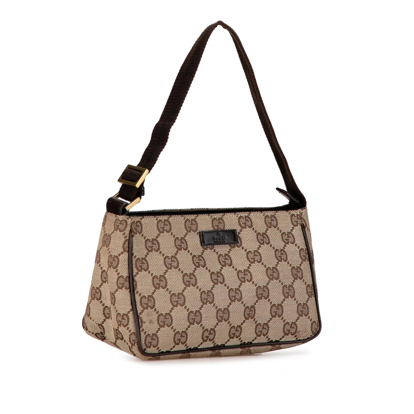 Gucci GG SHG-B182kW Canvas Calf Brown Satchel Bag