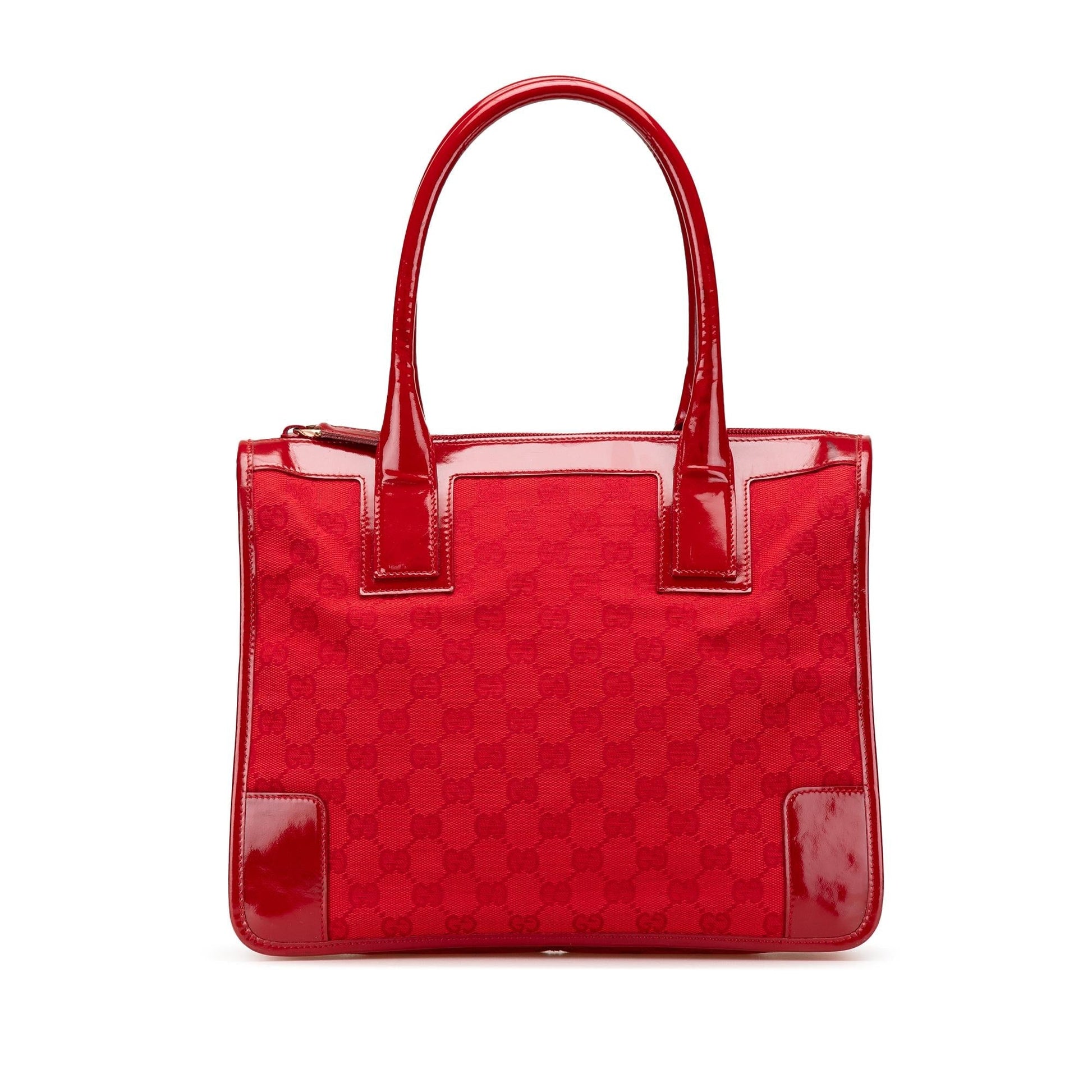 Gucci GG Canvas Red Satchel Bag