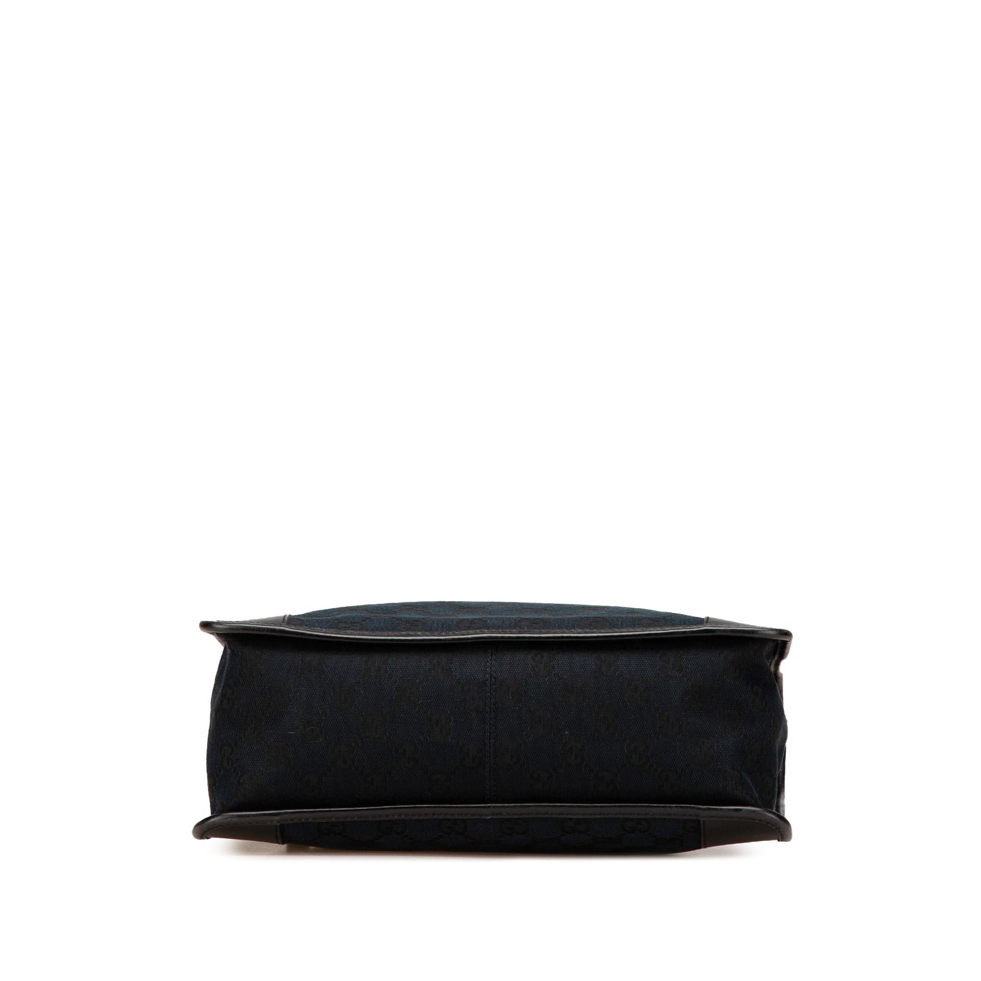 Gucci GG Canvas Blue Satchel Bag