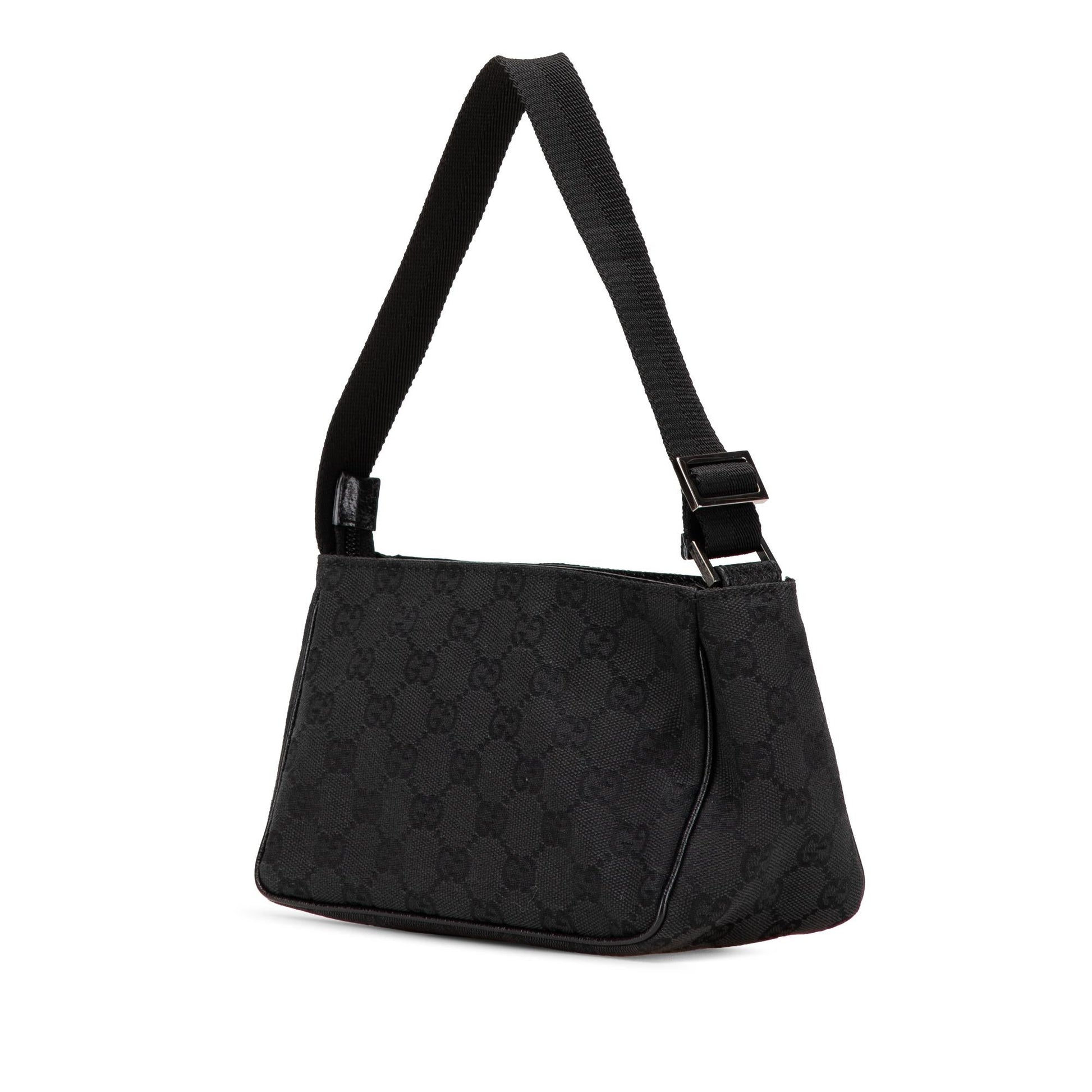 Gucci GG Canvas Black Satchel Bag