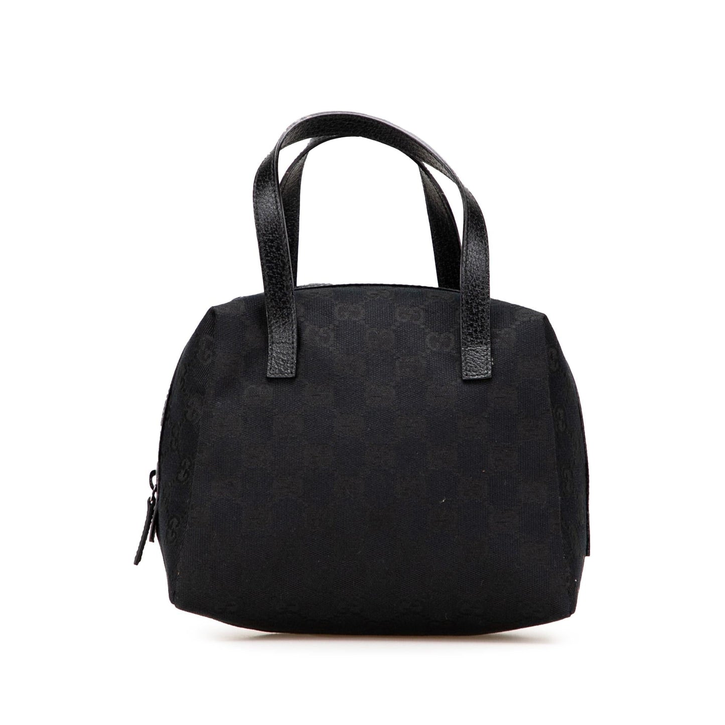 Gucci GG Canvas Calf Black Satchel Bag