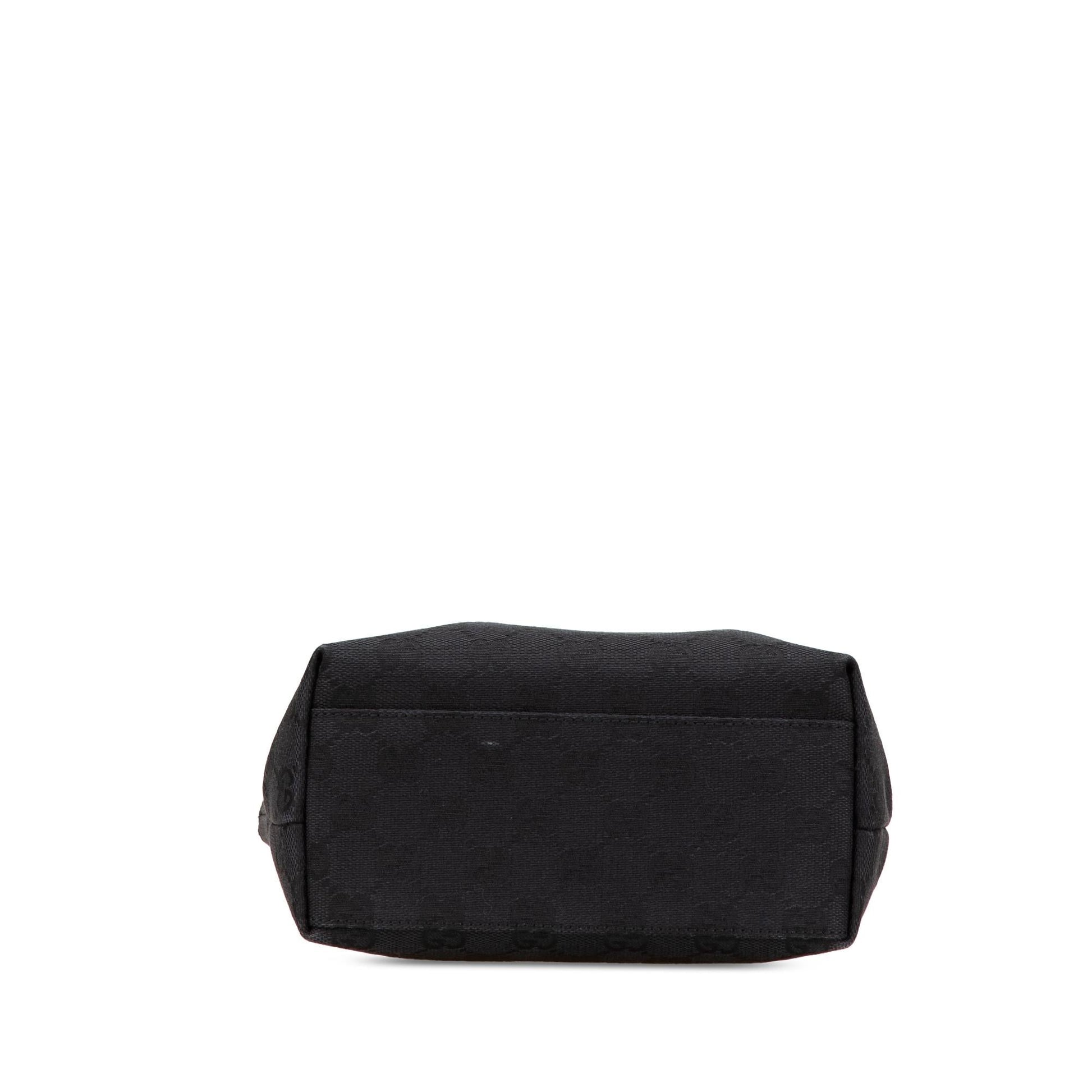 Gucci GG Canvas Calf Black Satchel Bag Handbag 5