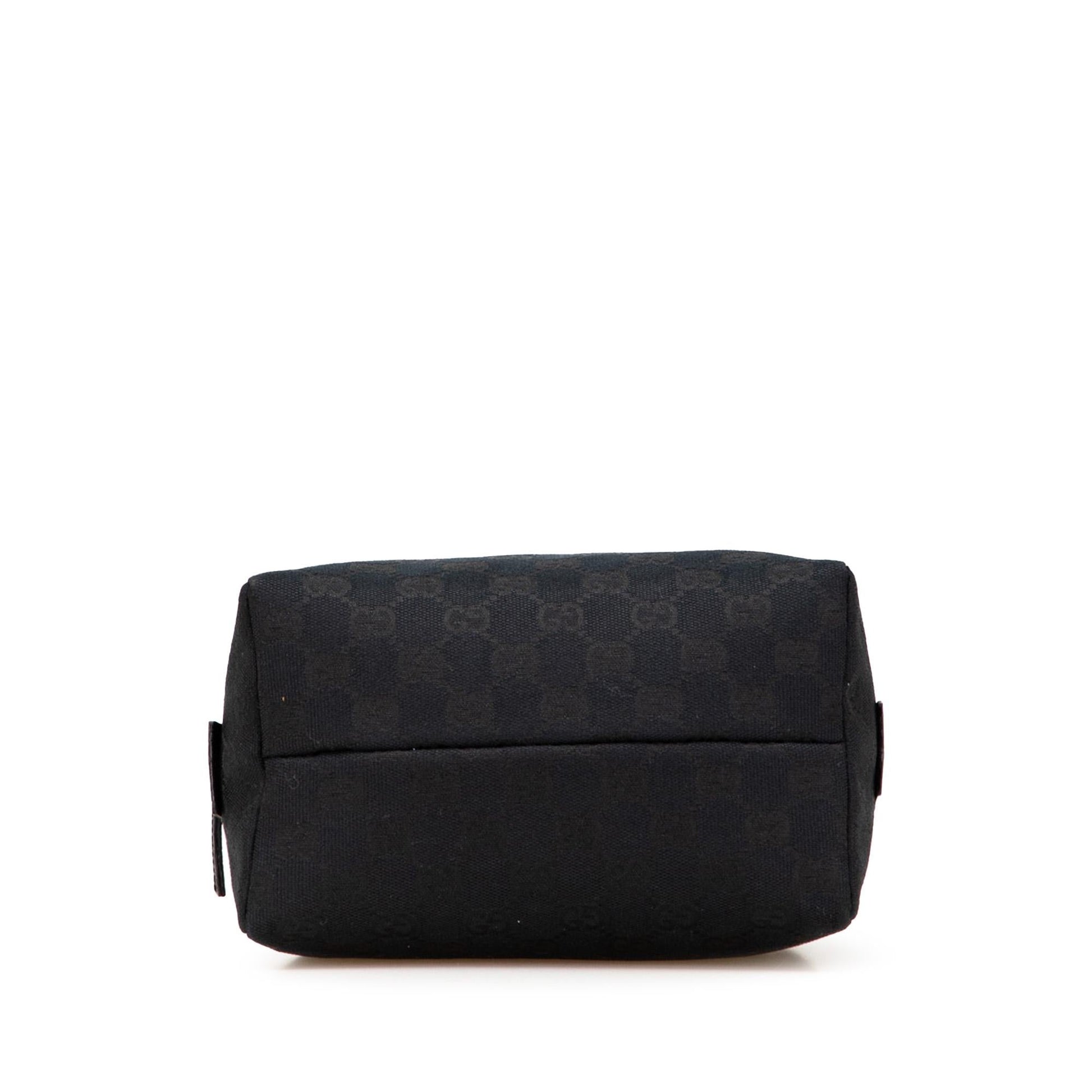 Gucci GG Canvas Calf Black Satchel Bag Handbag 8