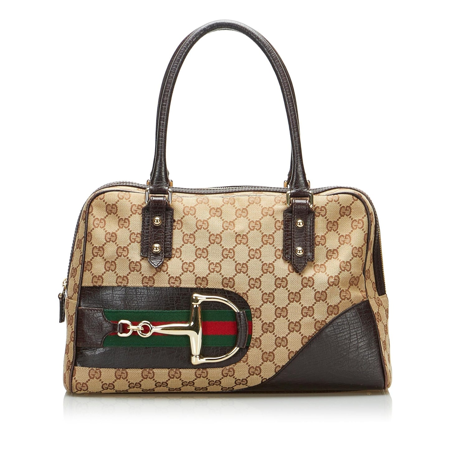Gucci GG Hasler SHG-7i2EZI Canvas Brown Satchel Bag