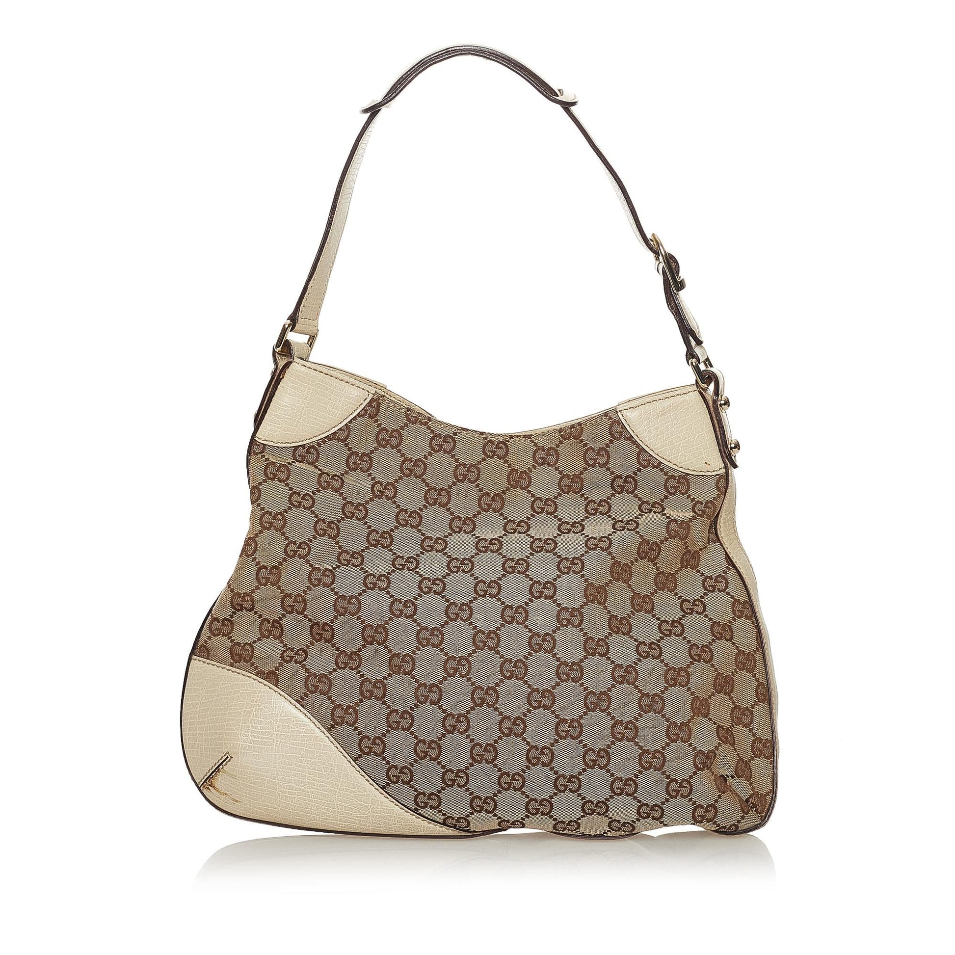 Gucci GG Hasler SHG Canvas Calf Brown Shoulder Bag