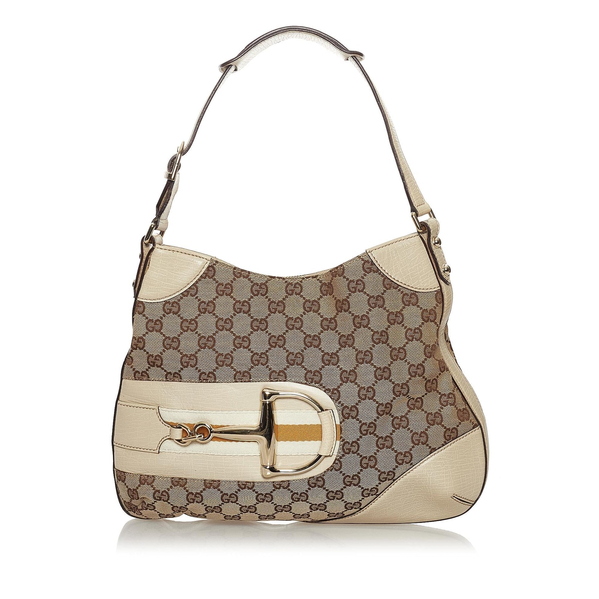 Gucci GG Hasler SHG Canvas Calf Brown Shoulder Bag