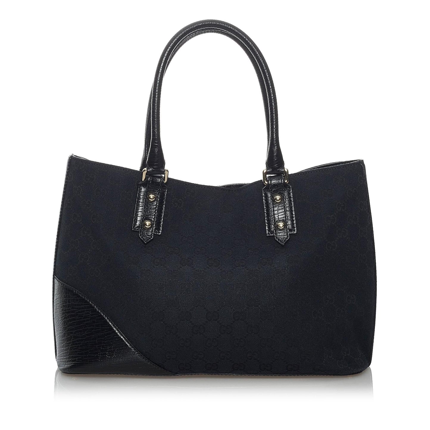 Gucci GG Hasler SHG Canvas Black Tote Bag