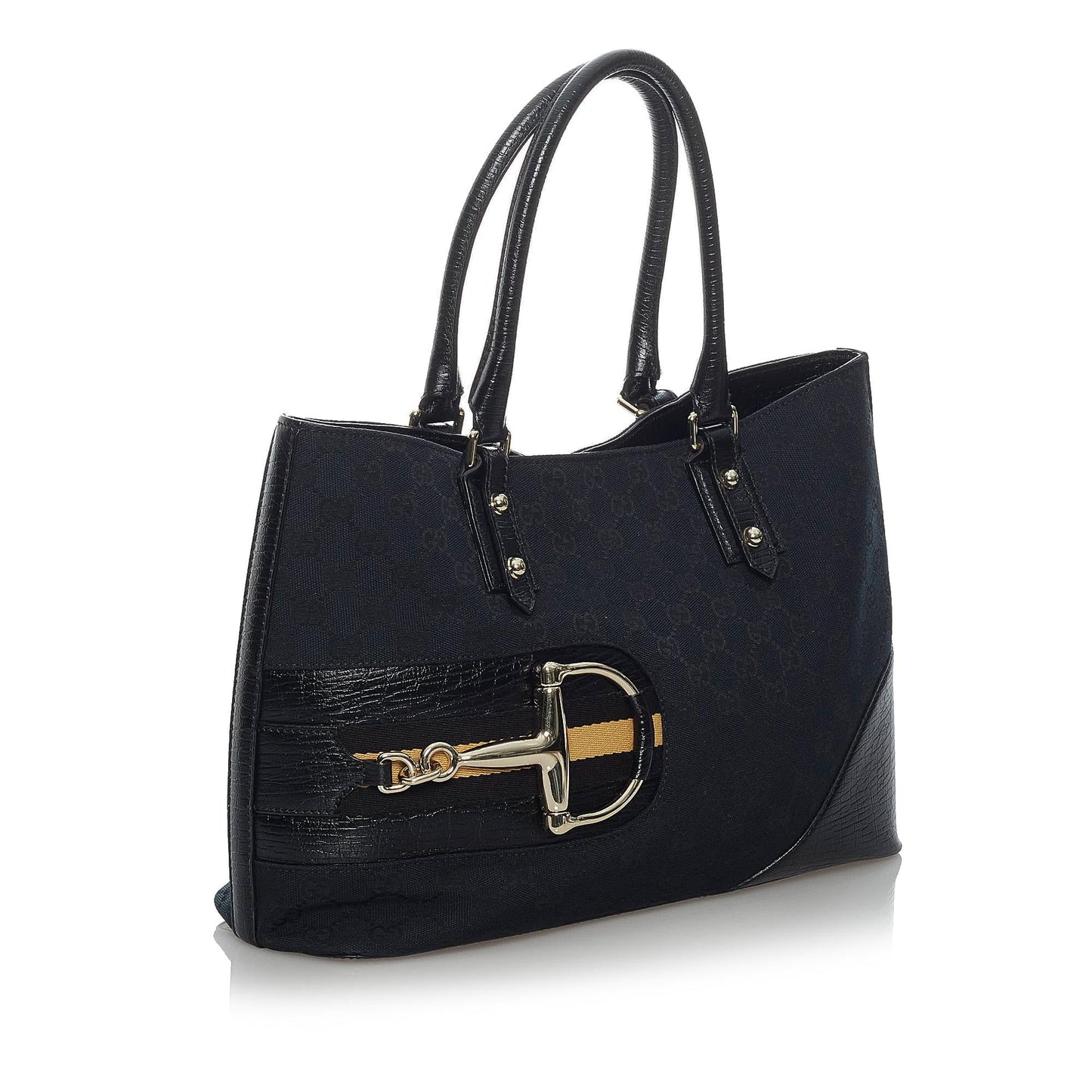 Gucci GG Hasler SHG Canvas Black Tote Bag