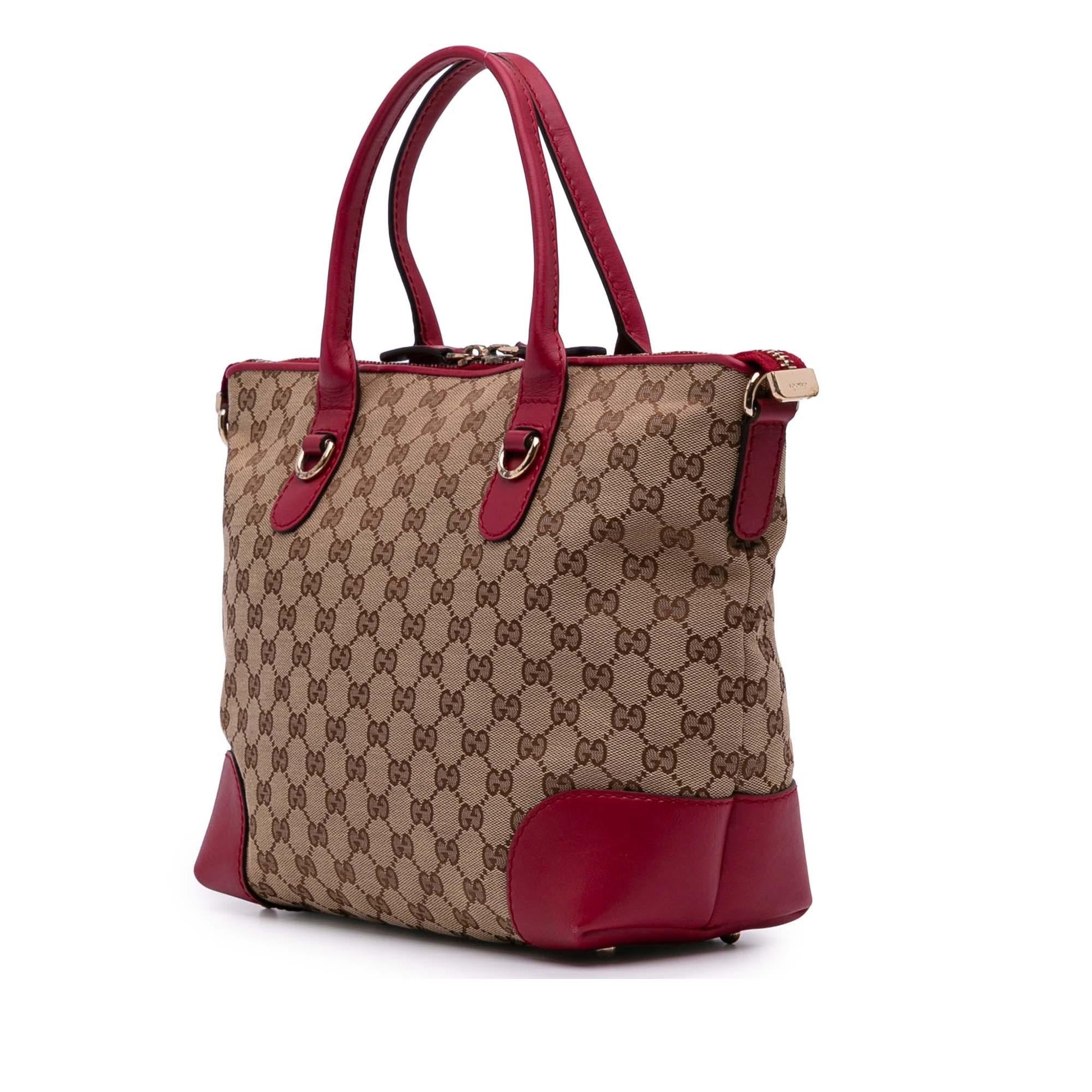 Gucci GG Heart Bit Canvas Travel Bag Bit Satchel