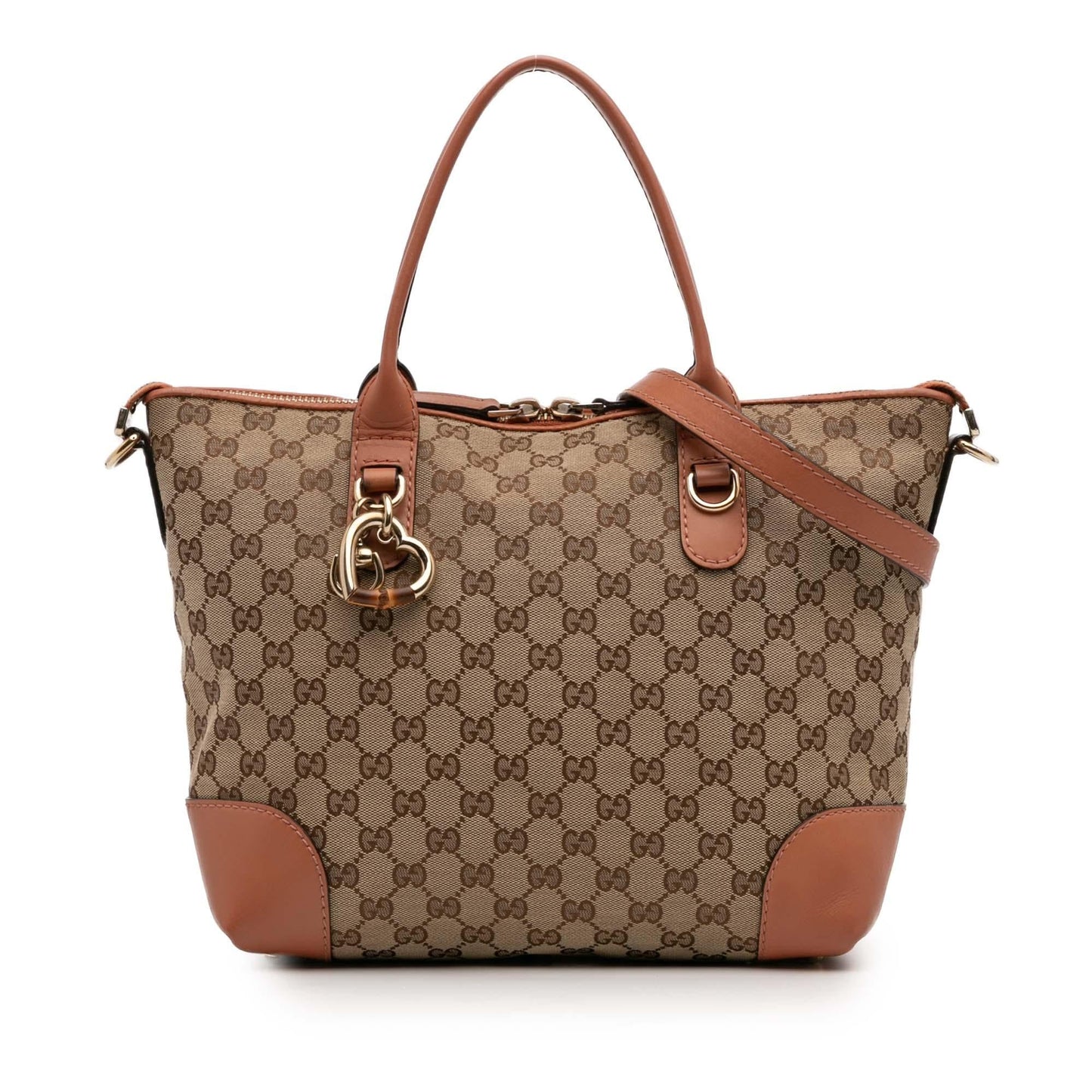 Gucci GG Heart Bit Canvas Travel Bag