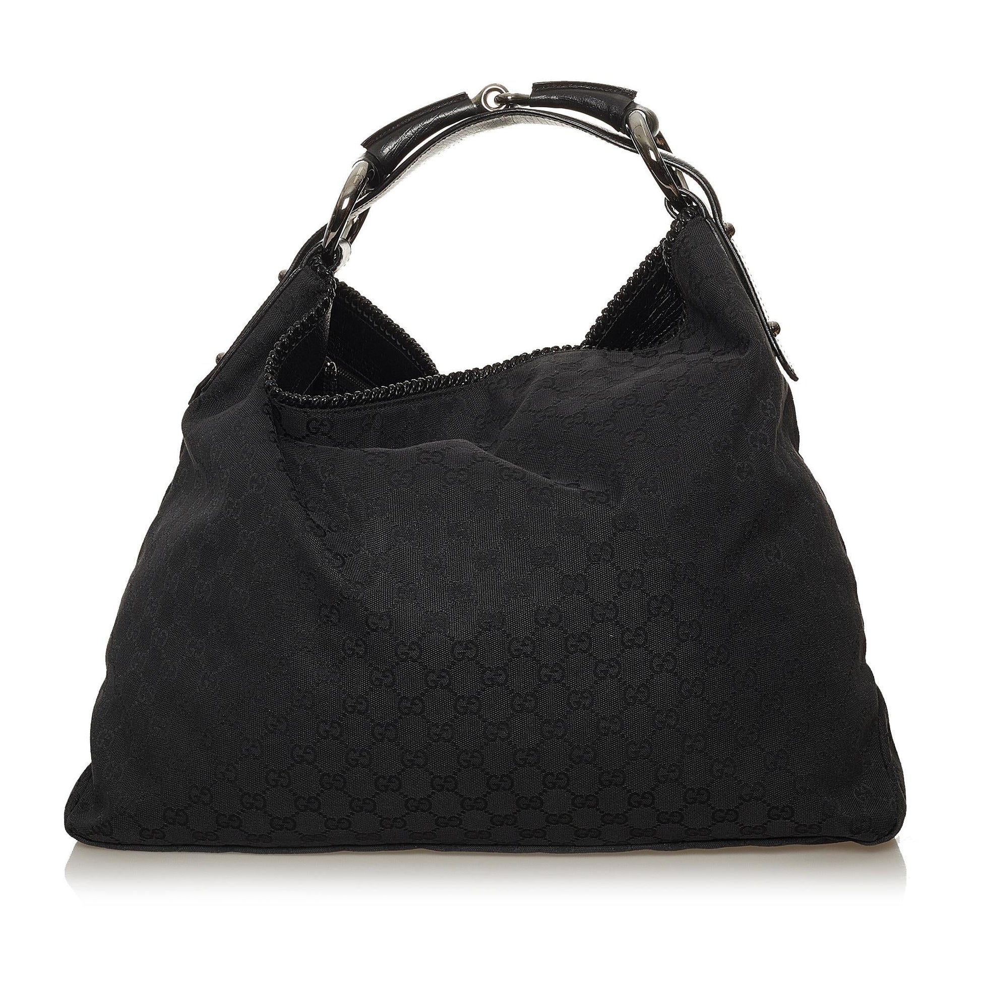 Gucci GG SHG Canvas Calf Black Shoulder Bag 4