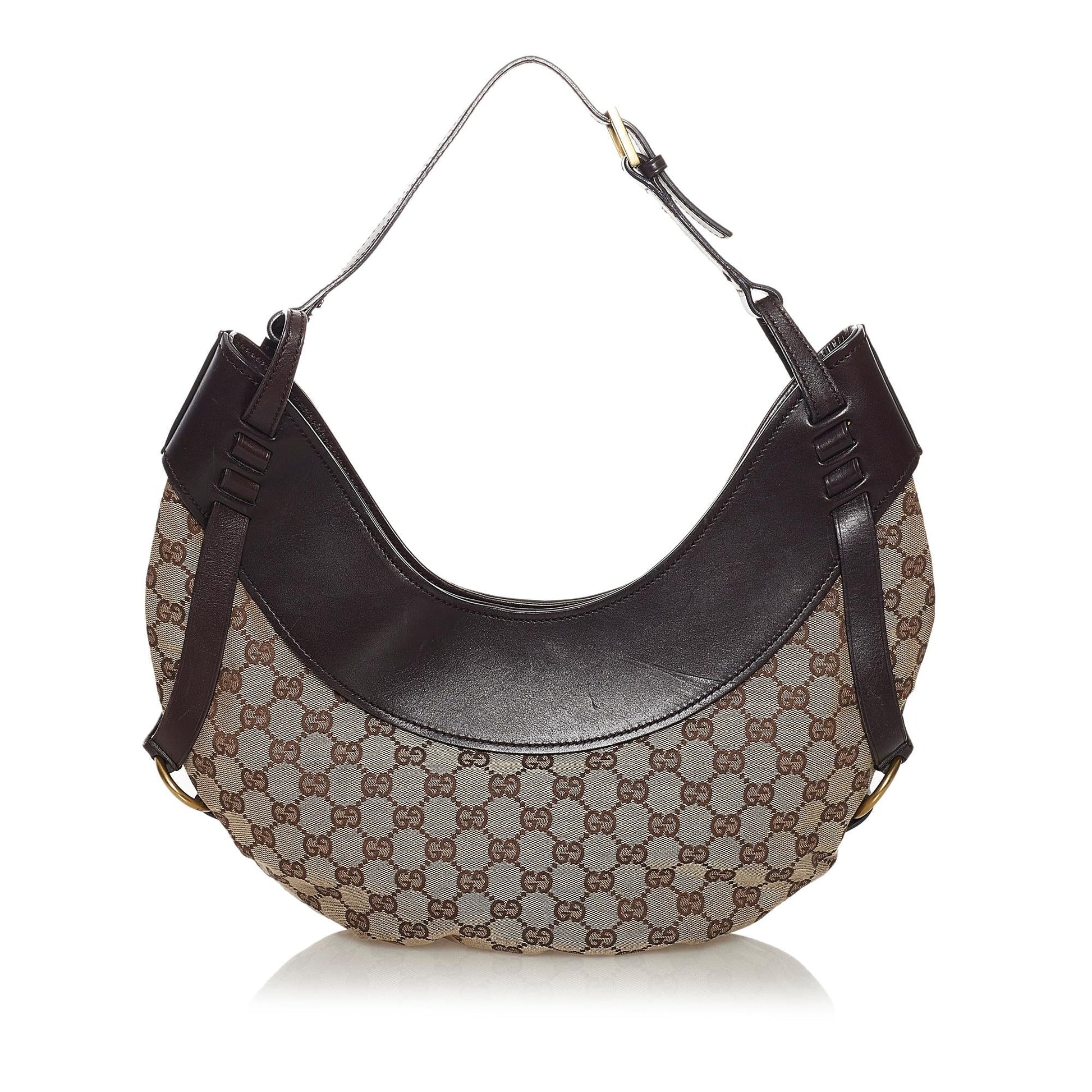 Gucci GG SHG Canvas Brown Shoulder Bag 5
