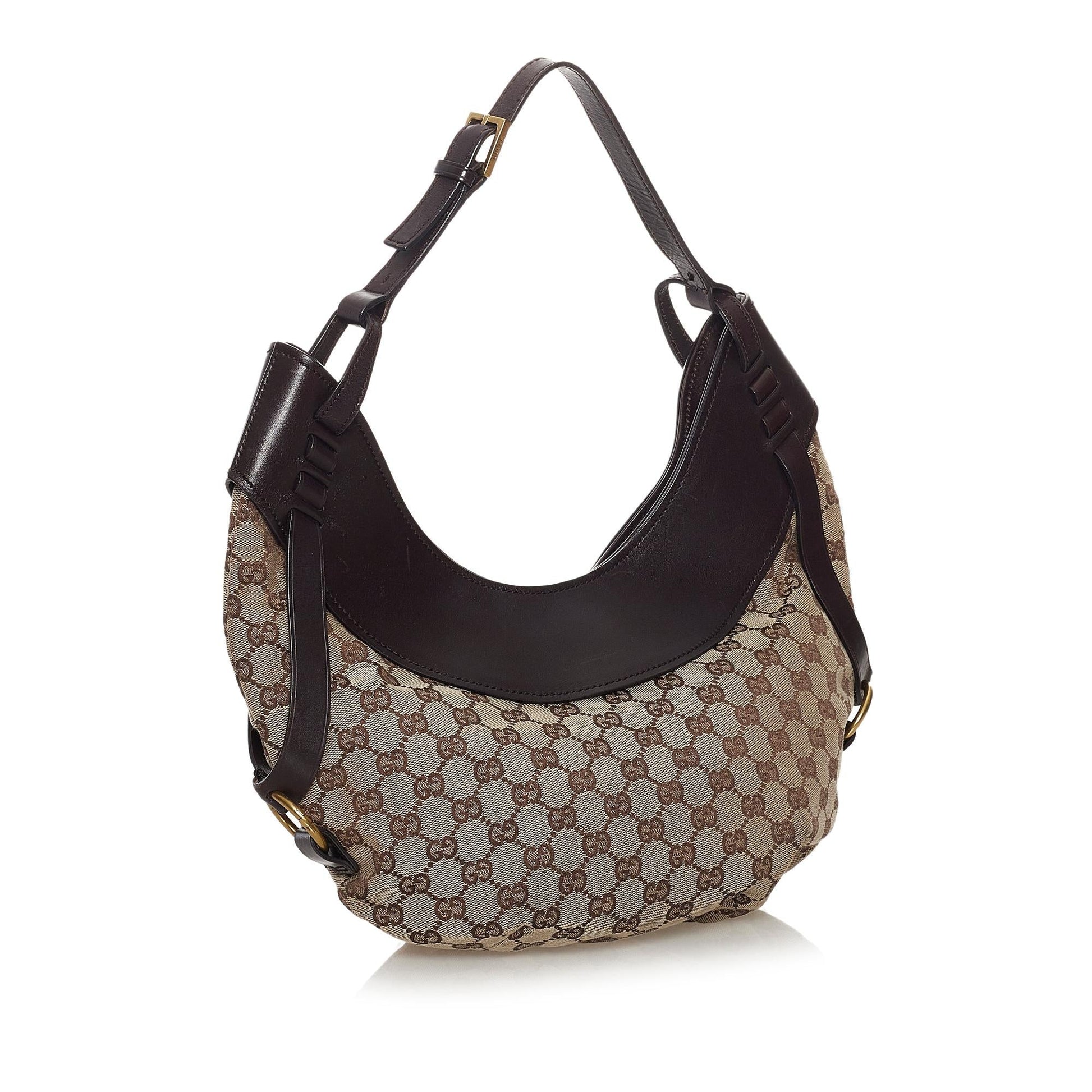 Gucci GG SHG Canvas Brown Shoulder Bag 5