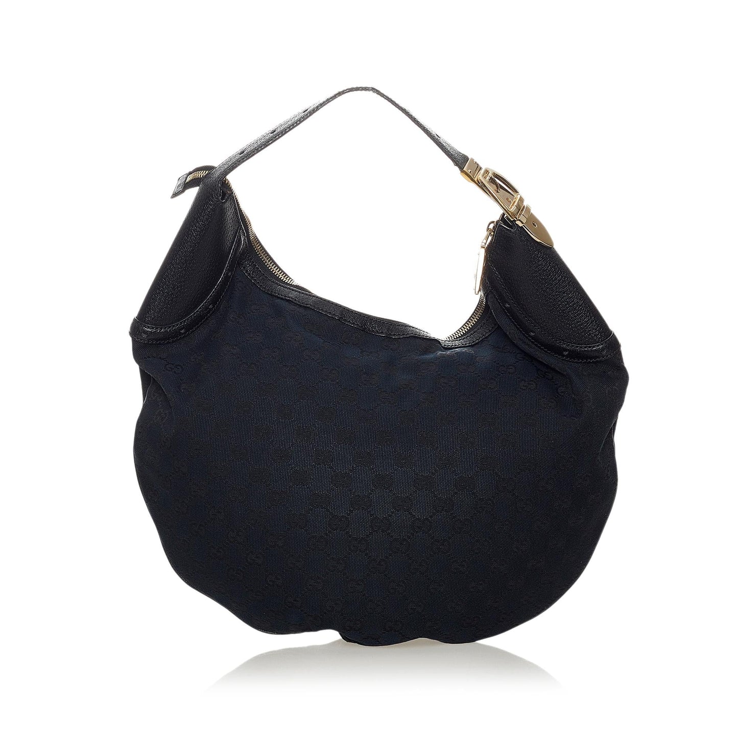 Gucci GG SHG Canvas Calf Black Shoulder Bag Bag Shg