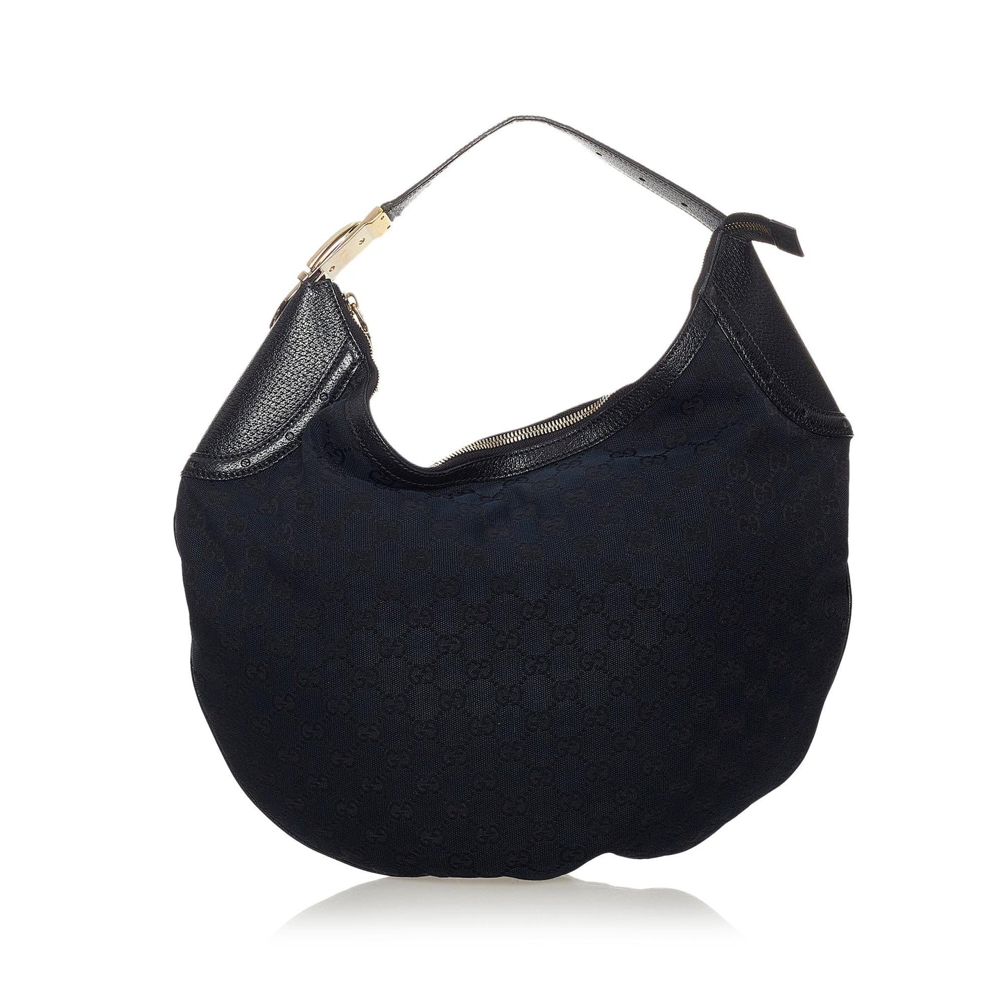 Gucci GG SHG Canvas Calf Black Shoulder Bag Bag Shg