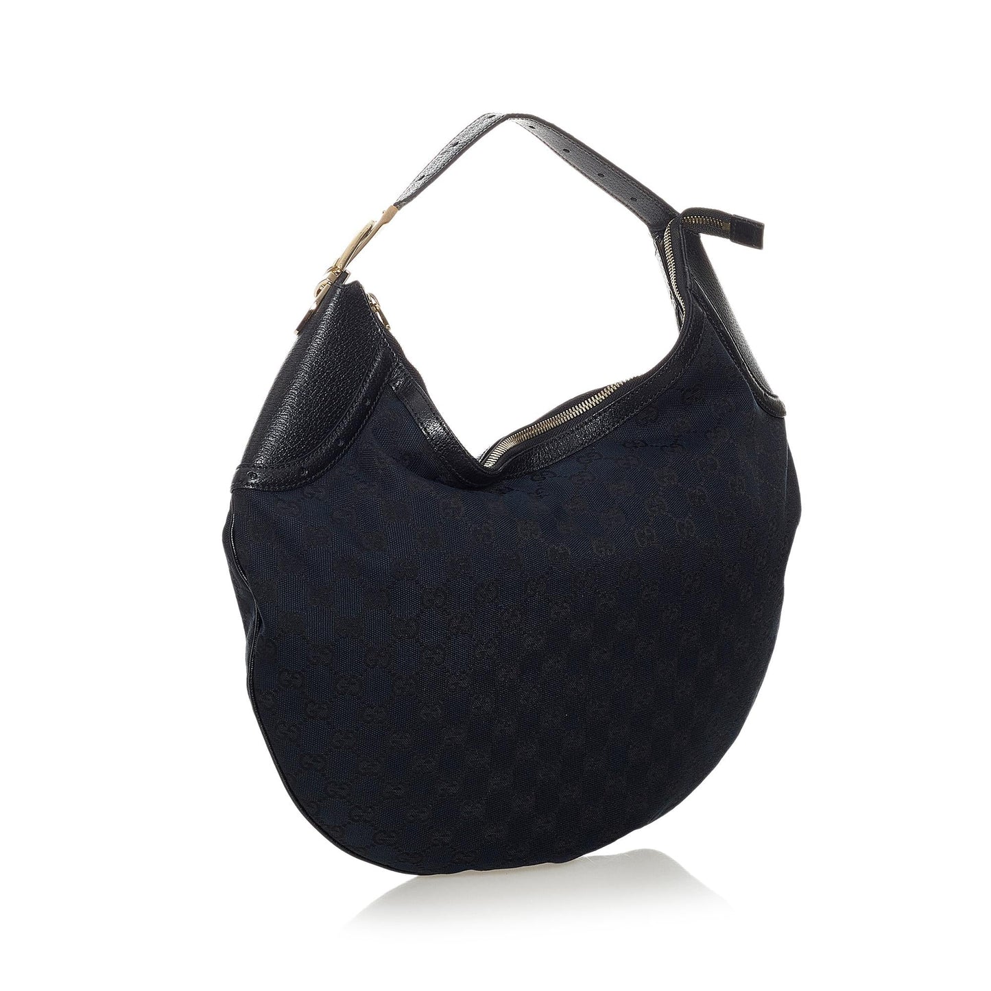 Gucci GG SHG Canvas Calf Black Shoulder Bag Bag Shg