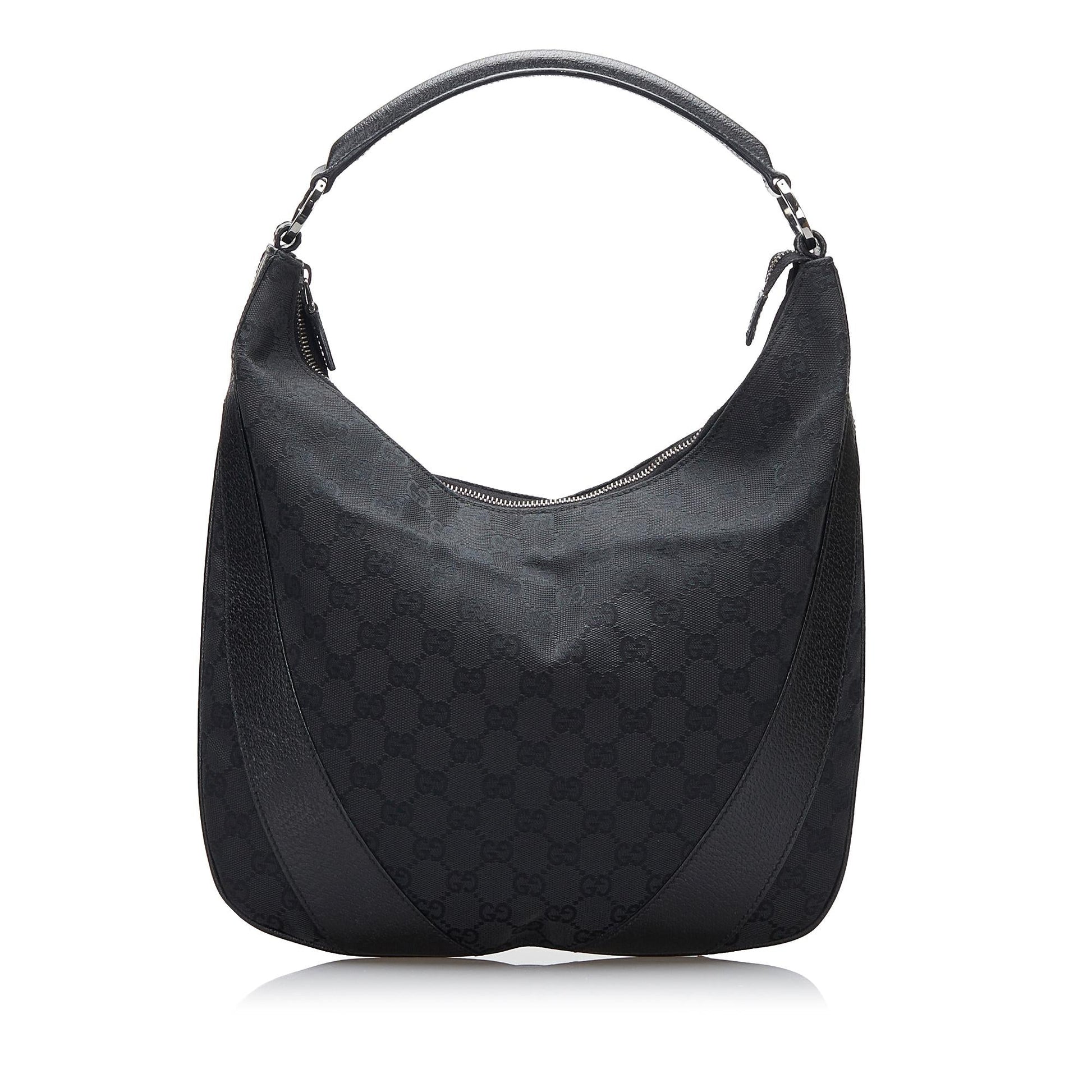 Gucci GG SHG-fpybPe Canvas Black Shoulder Bag