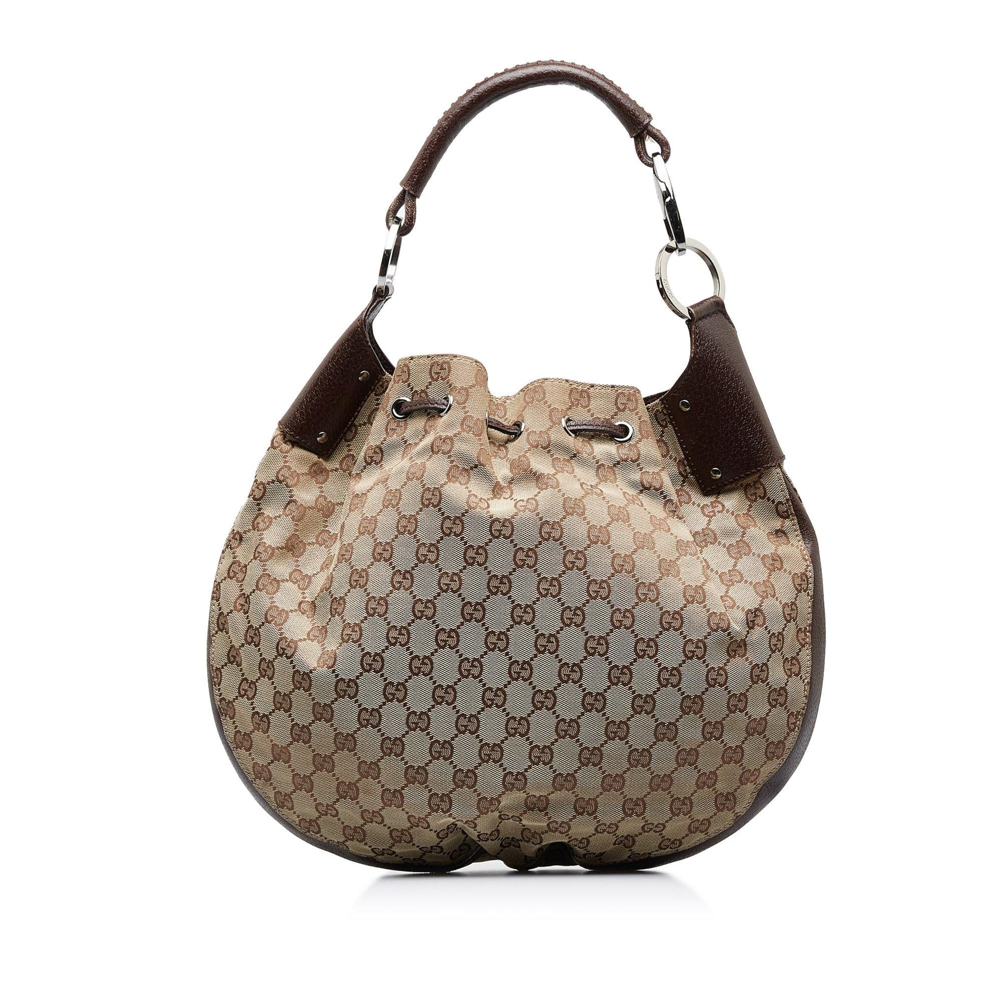 Gucci GG SHG-4cK0K3 Canvas Calf Brown Shoulder Bag